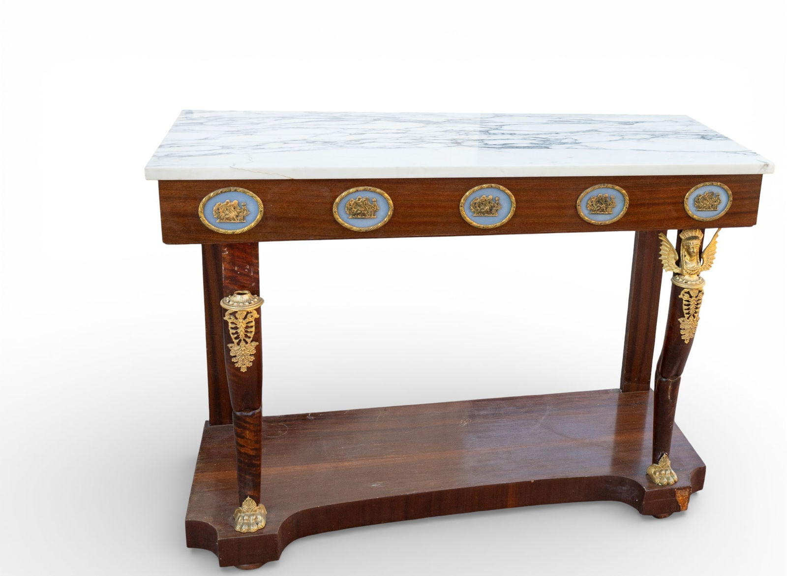 French Marble Top Console Table - 8