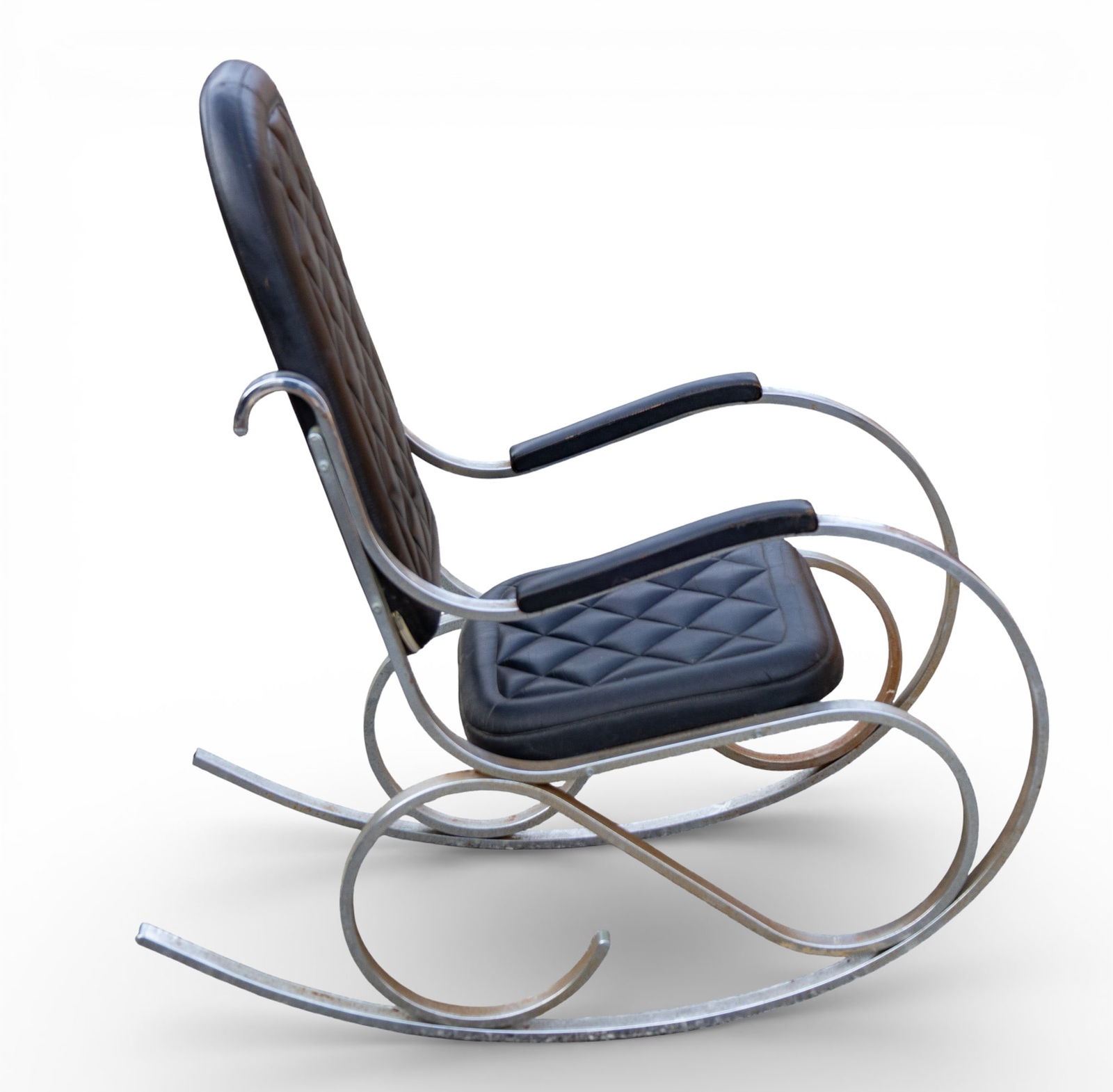 Vintage Sculptural Chrome Rocking Chair (1 of 7)