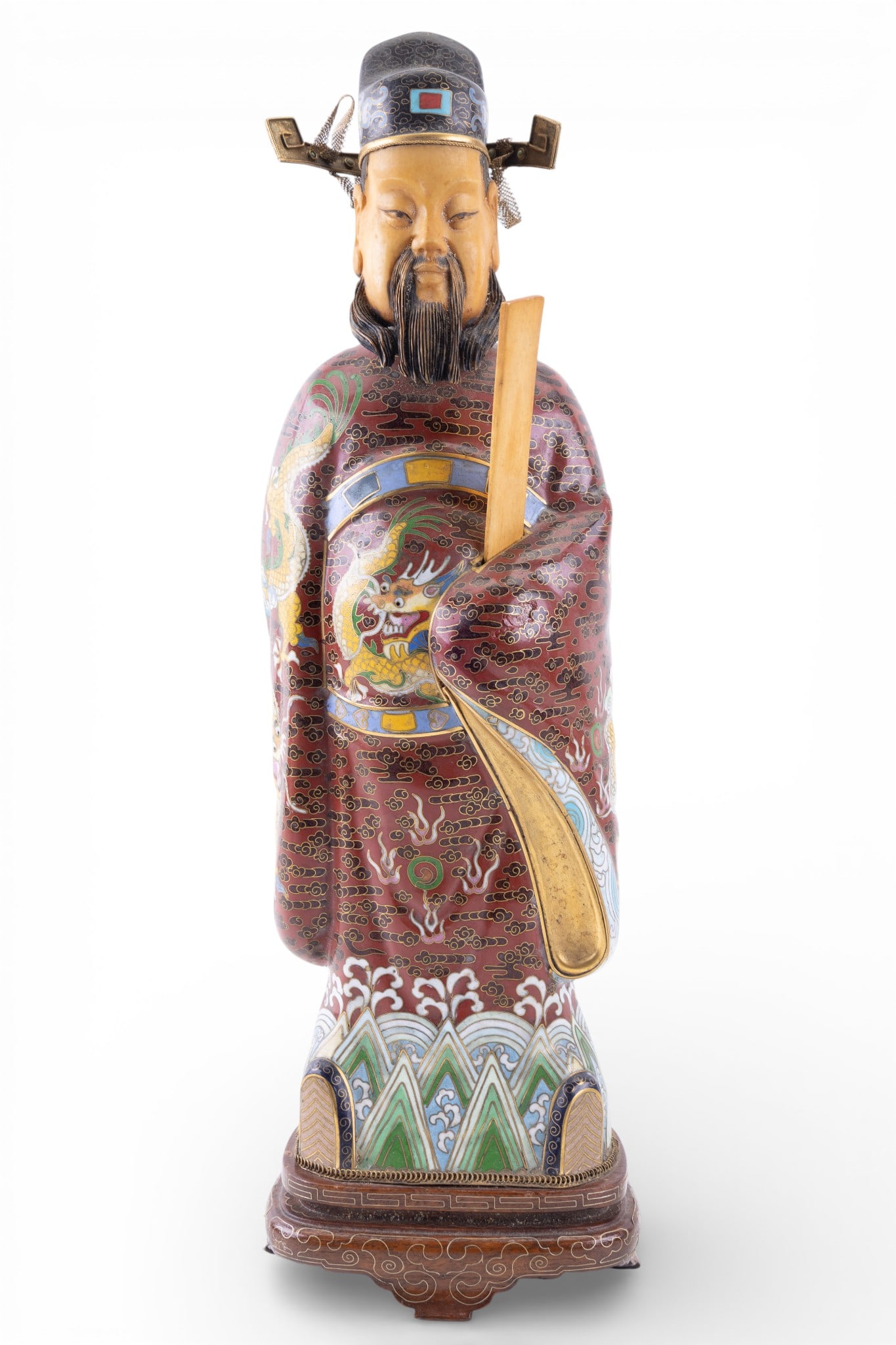 Chinese Cloisonne Enamel Figural Sculpture (1 of 8)