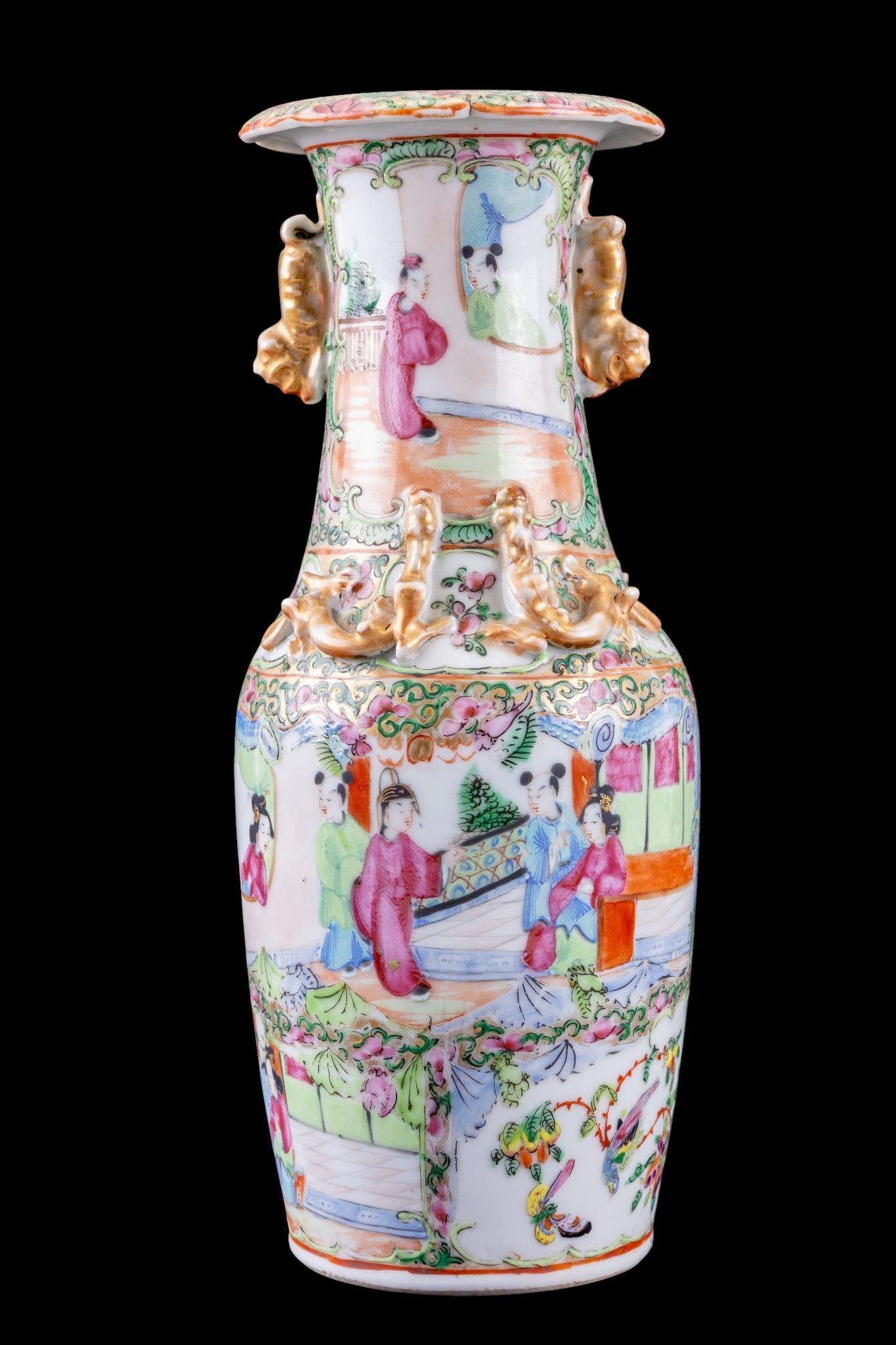 Chinese Rose Medallion Porcelain Vase (1 of 7)