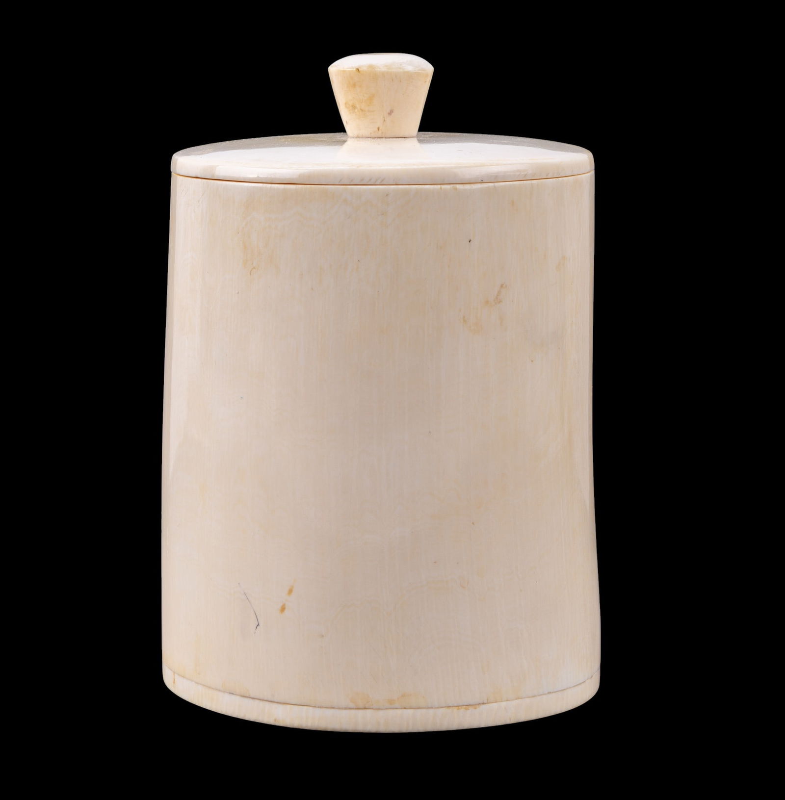 19th C Carved Jar, Natural Material, 1964 Inscribd (1 of 9)