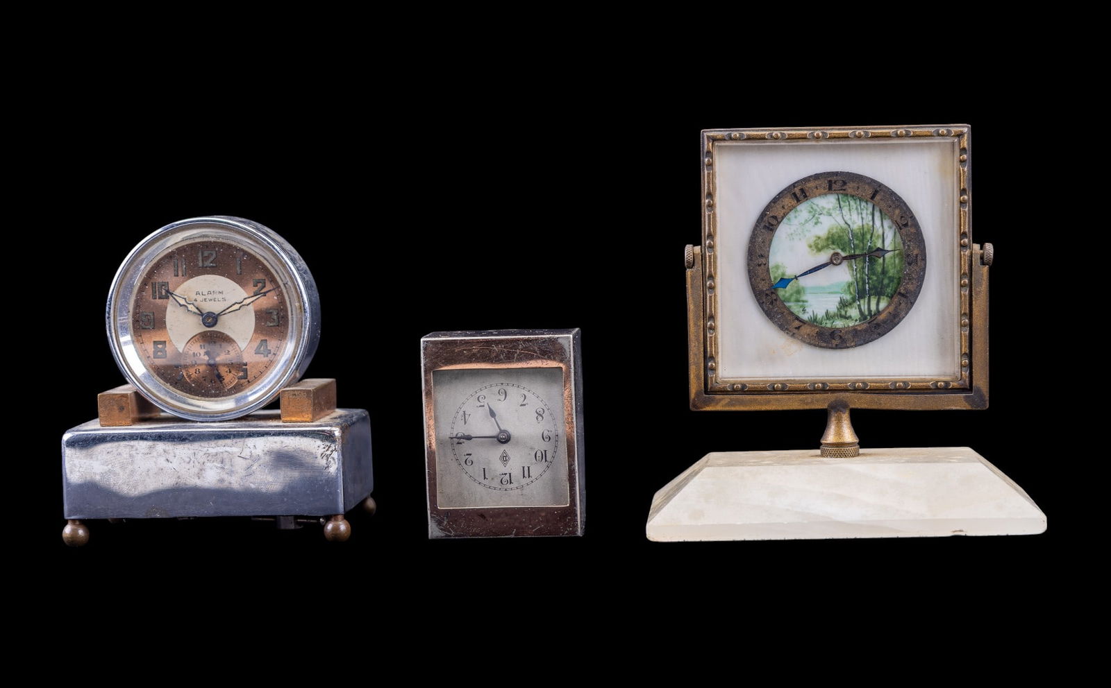 Early 20th C Waterbury and Other Miniature Clocks (1 of 9)