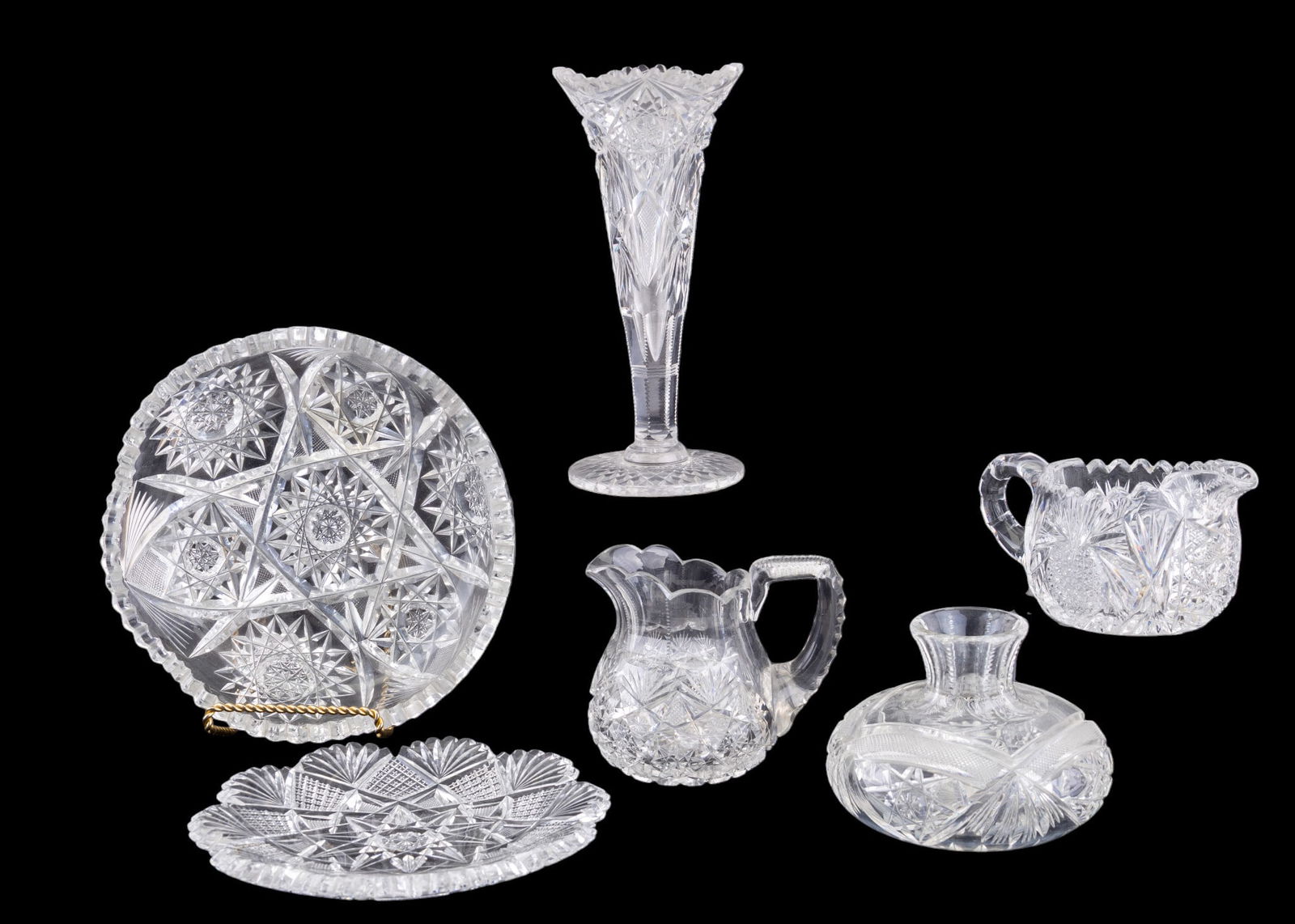 Hawkes, Clark, & More Early Cut Crystal (6pcs) (1 of 17)