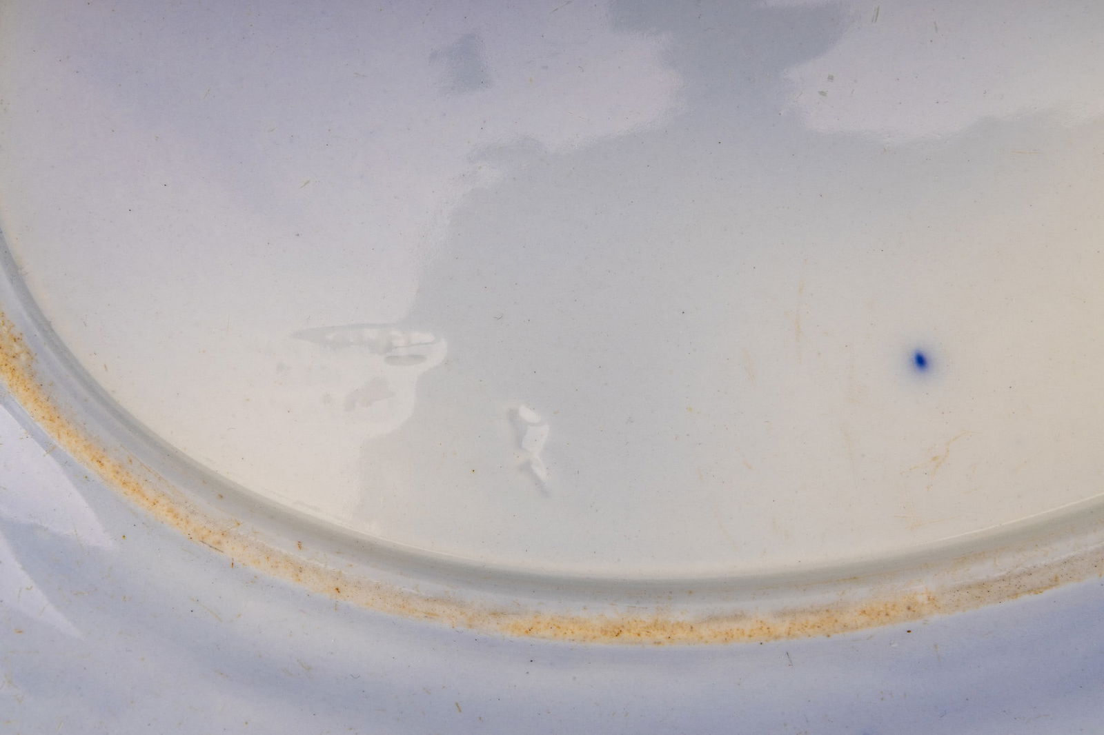 Flow Blue Serving Platter, Blue Onion Pattern - 13