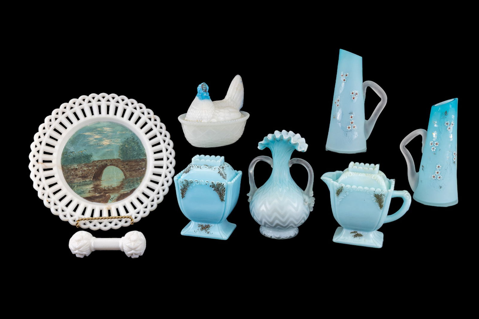 Blue Satin Glass, Milk Glass, More (1 of 20)