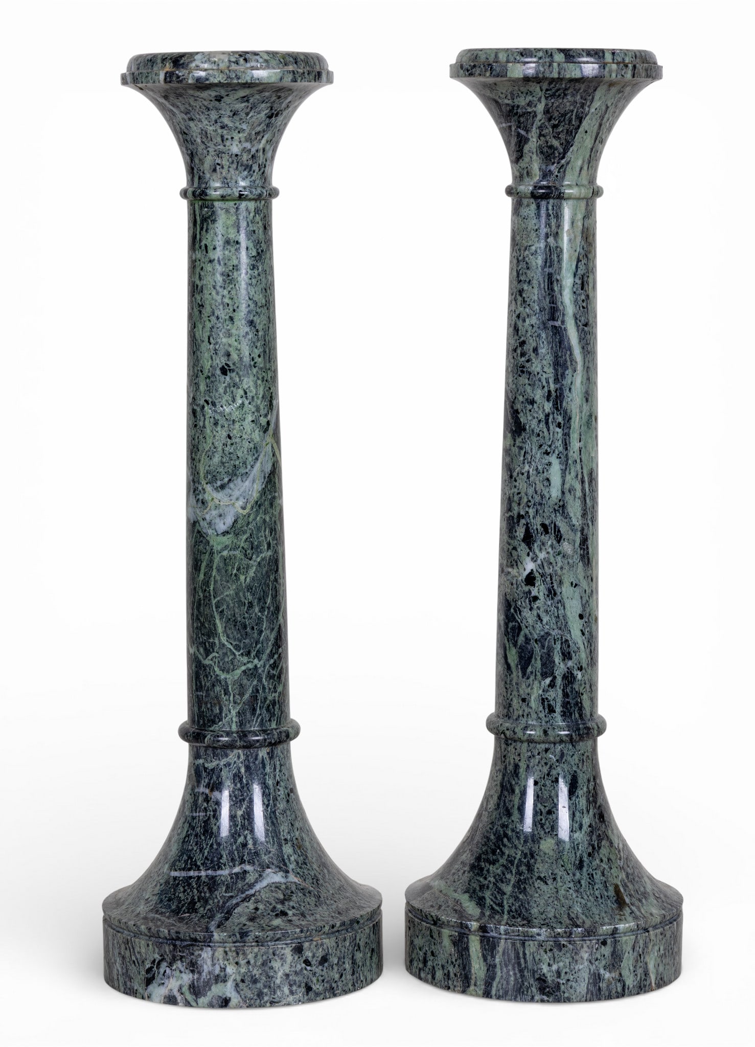 Italian Green Marble Candelabra Pedestals (2) (1 of 5)