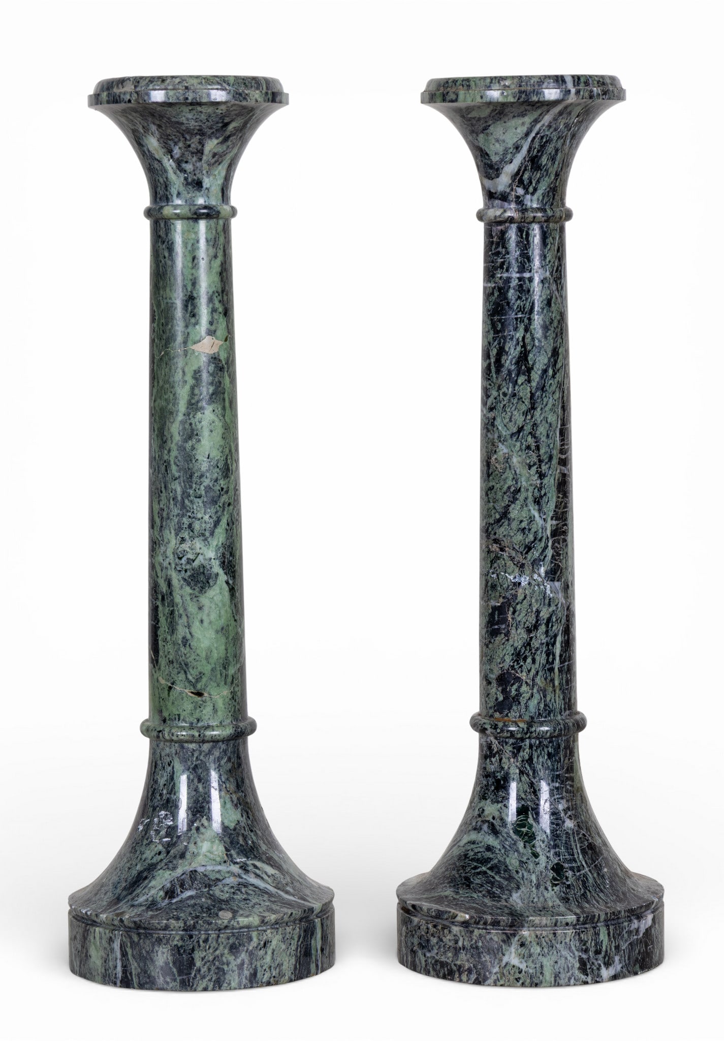 Italian Green Marble Candelabra Pedestals (2) (1 of 6)
