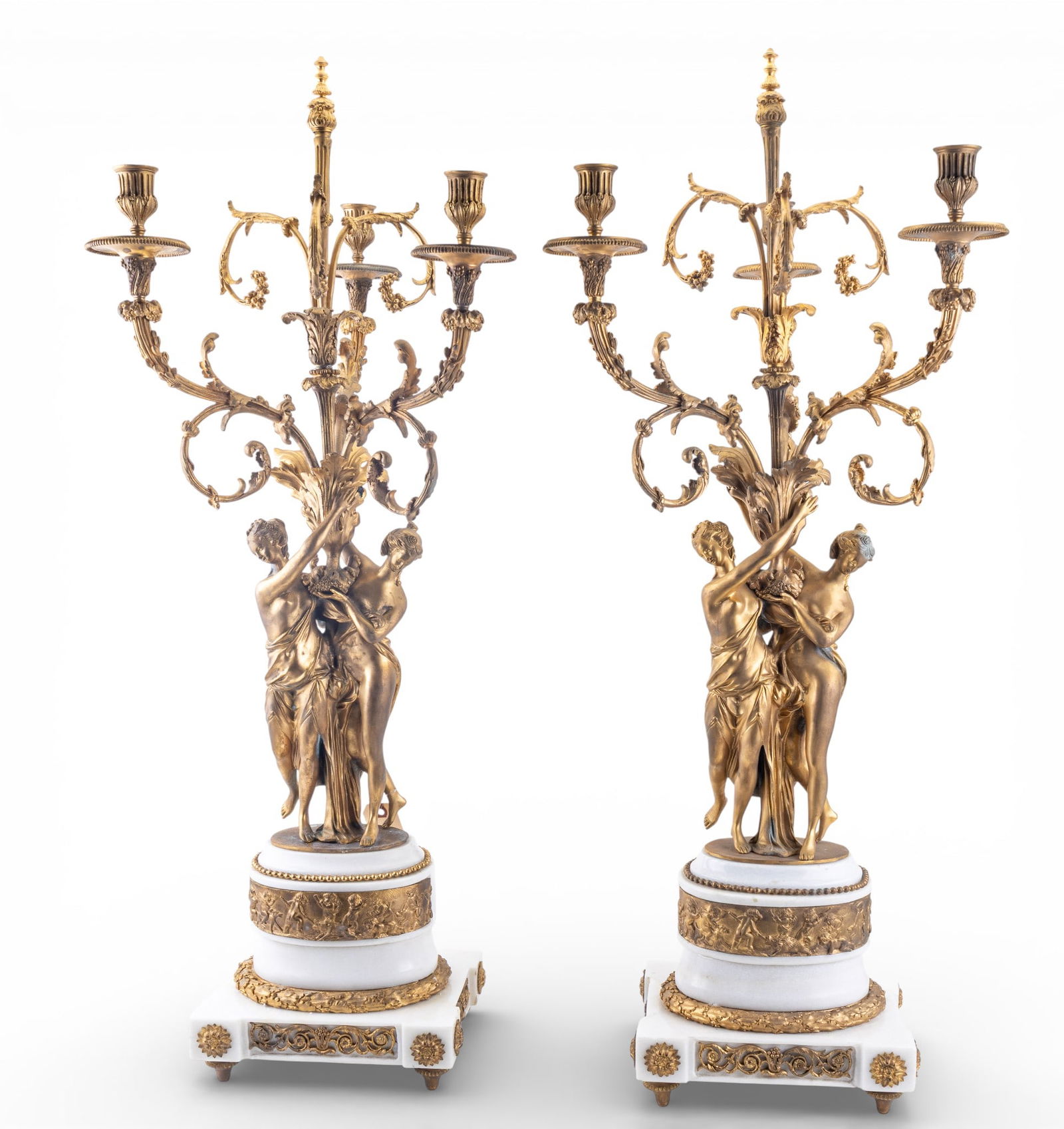 19th C French Louis XVI Style Figural Candelabras (1 of 16)