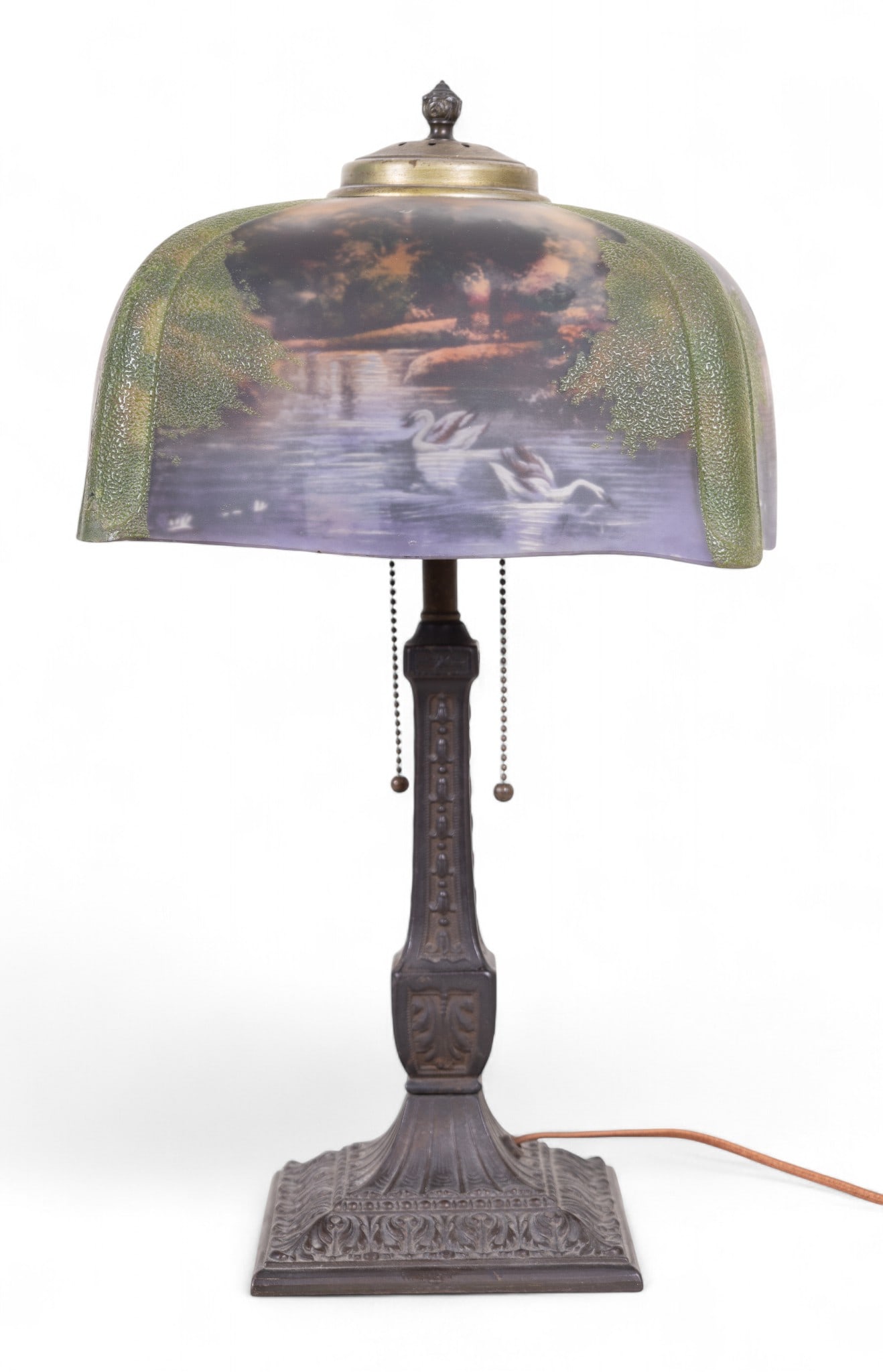 Pittsburgh Lamp and Shade w/ Swan Decoration (1 of 14)