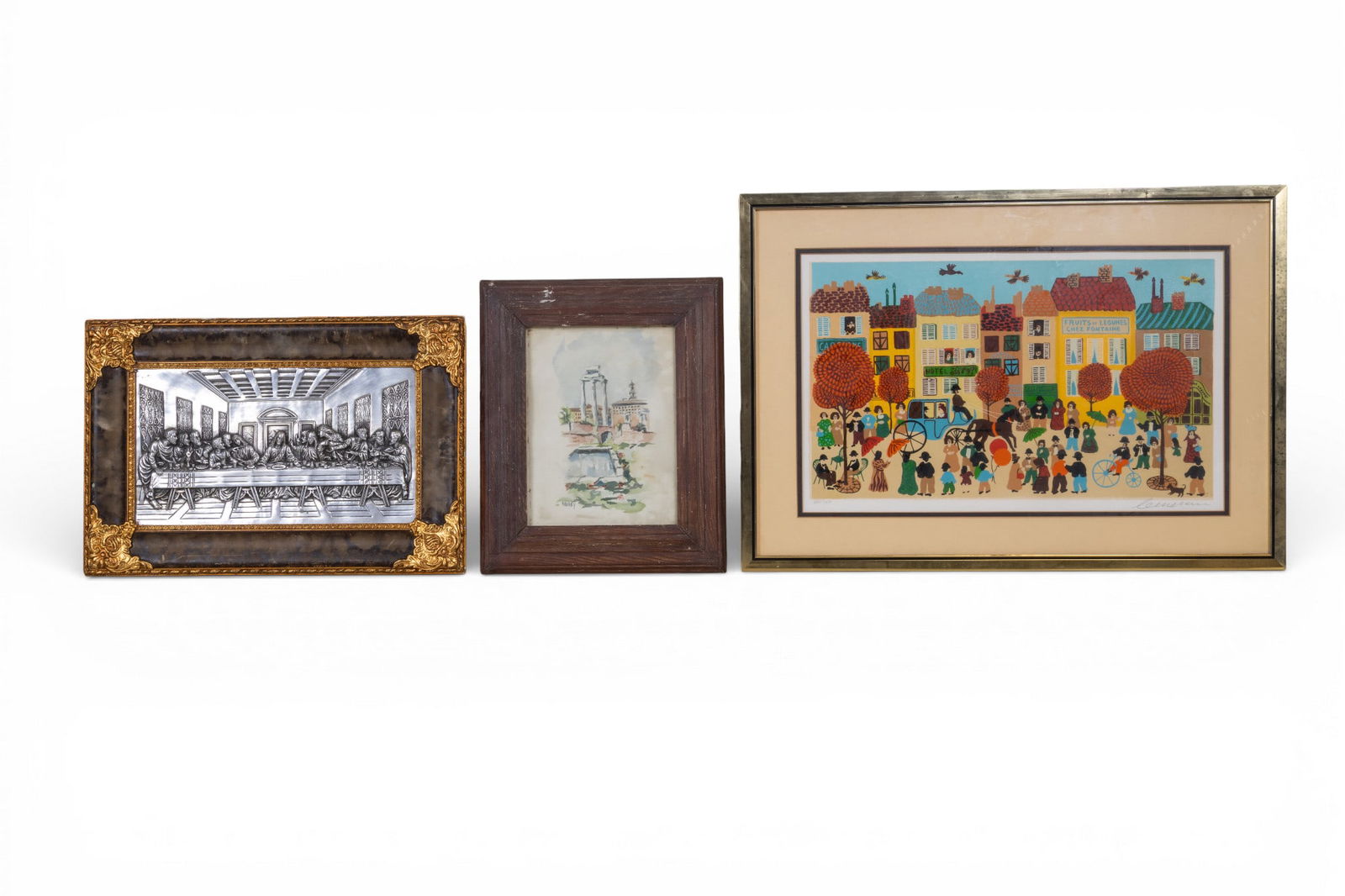 LeMercier Serigraph, Last Supper, Watercolor (1 of 15)