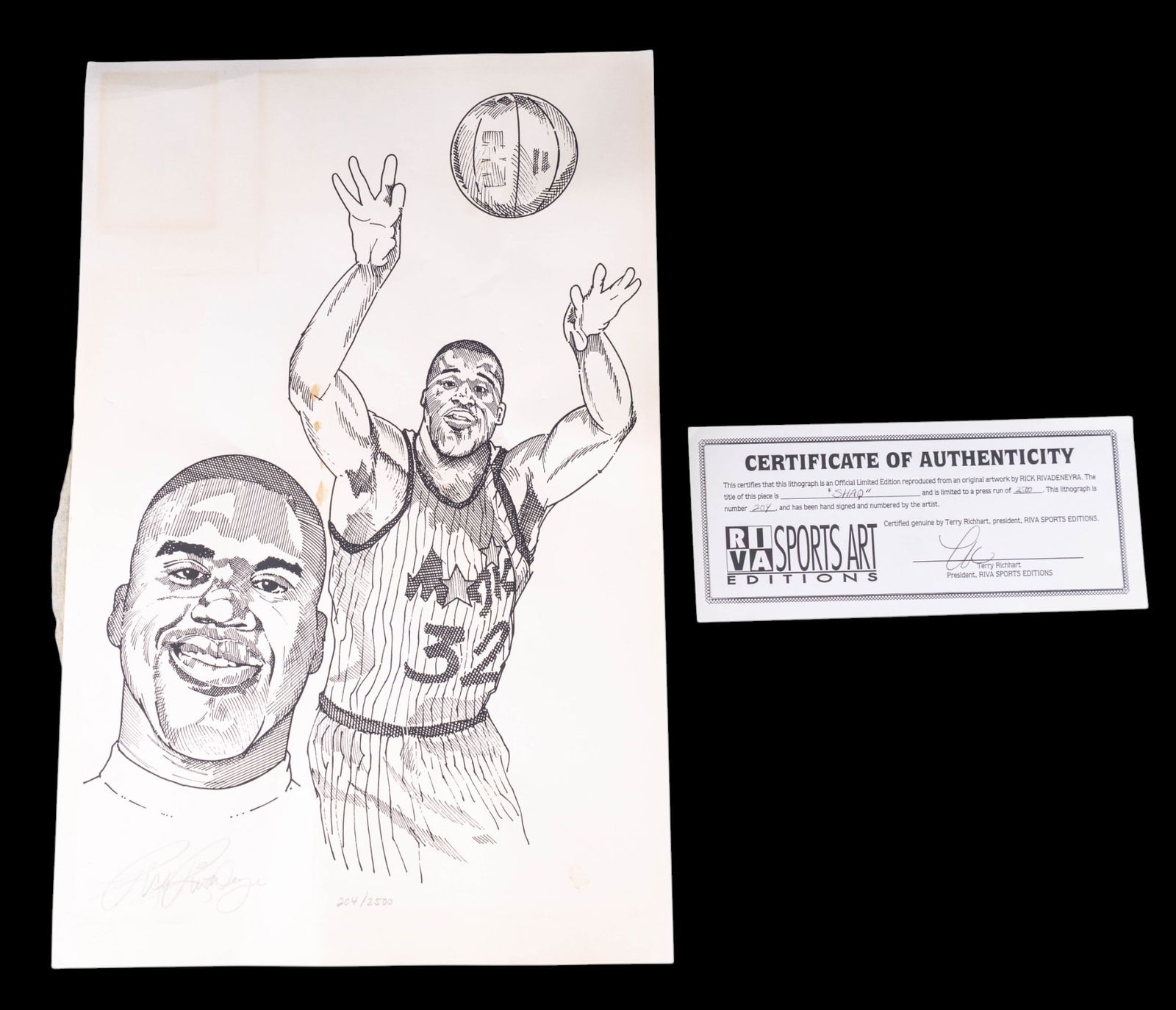 Rick Rivadeneyra Ltd Ed Litho of "Shaq" (1 of 9)