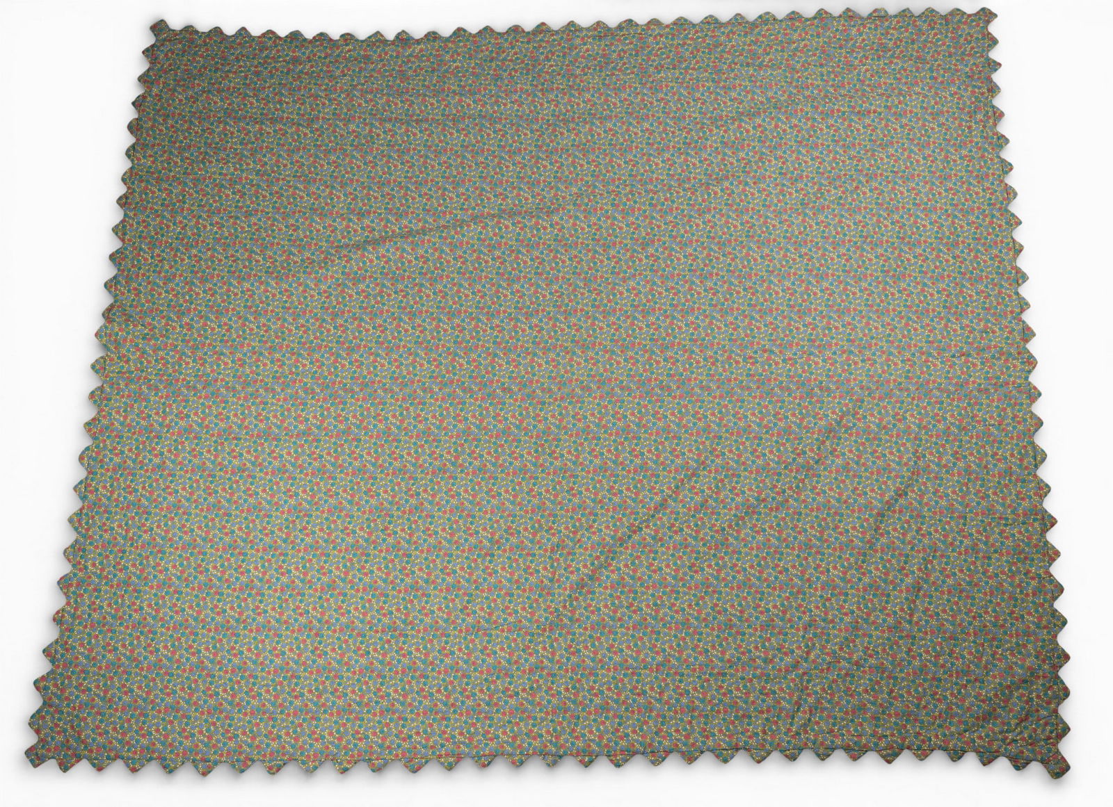 Vintage Diamond Pattern Patchwork Quilt - 8