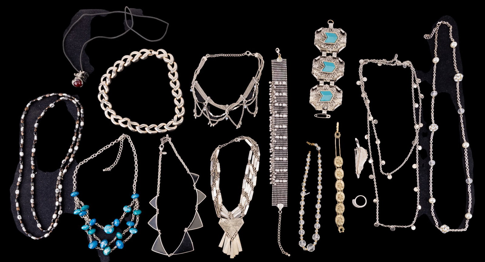 Vintage & more Silver Tone Costume & Fash. Jewelry (1 of 20)