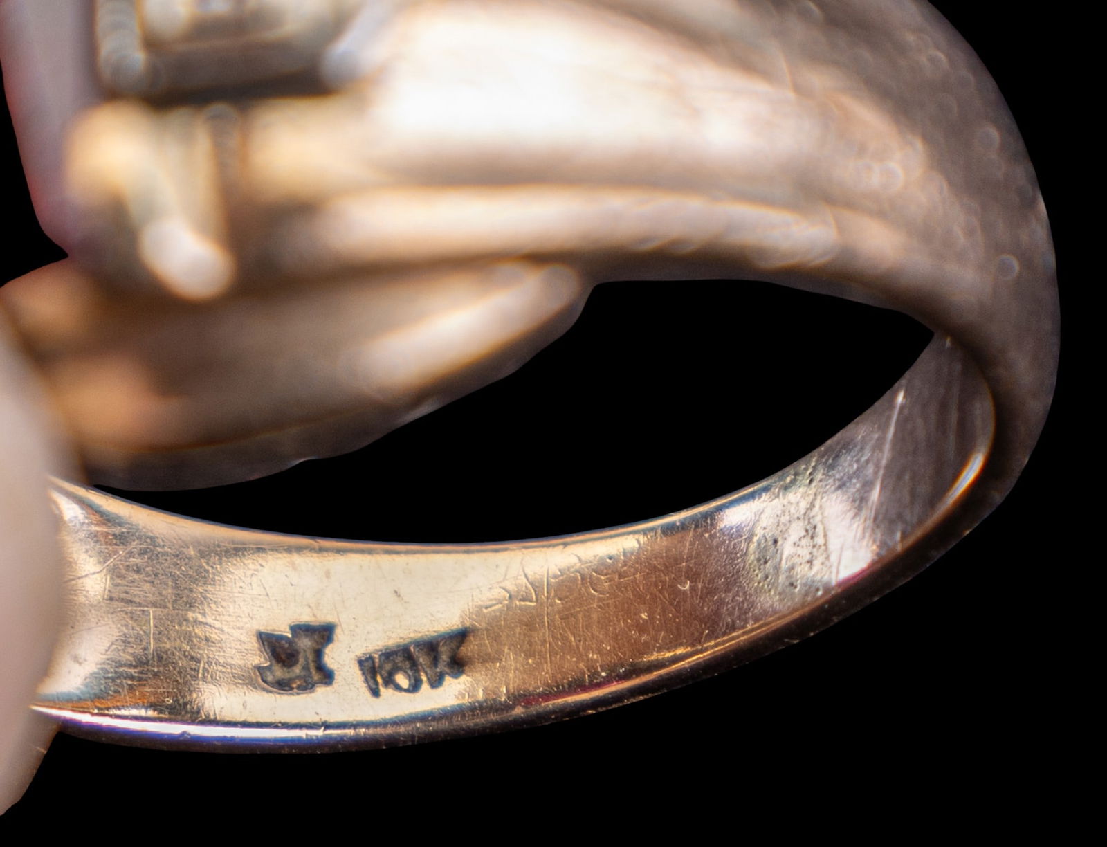 Mens 10k Gold Ruby Ring + Class Ring - 5