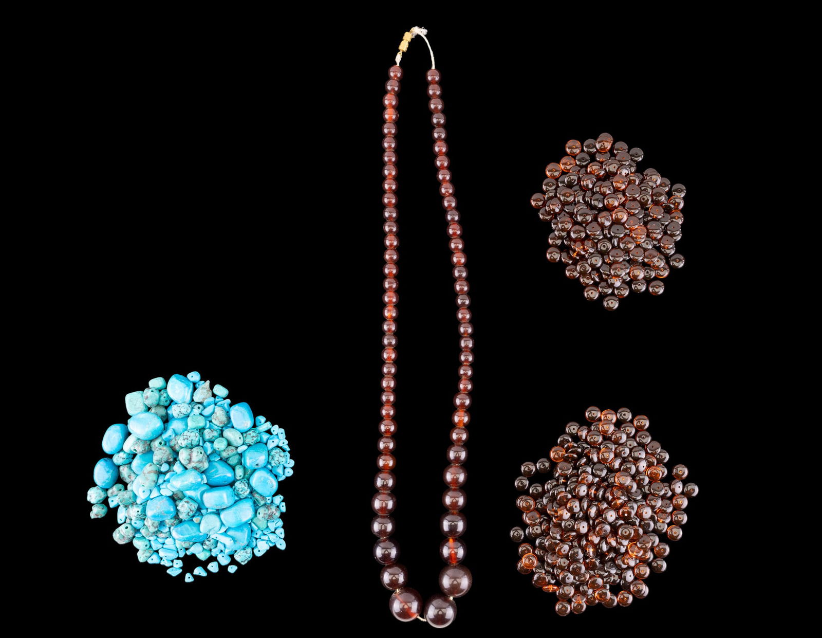 Cherry Bakelite Necklace and Howlite Beads (1 of 7)