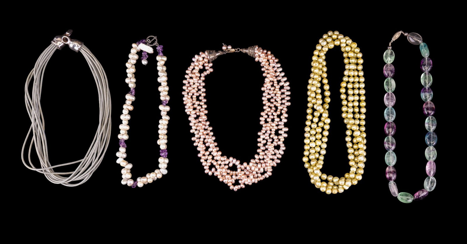 Pearl and Gemstone Necklaces (1 of 10)