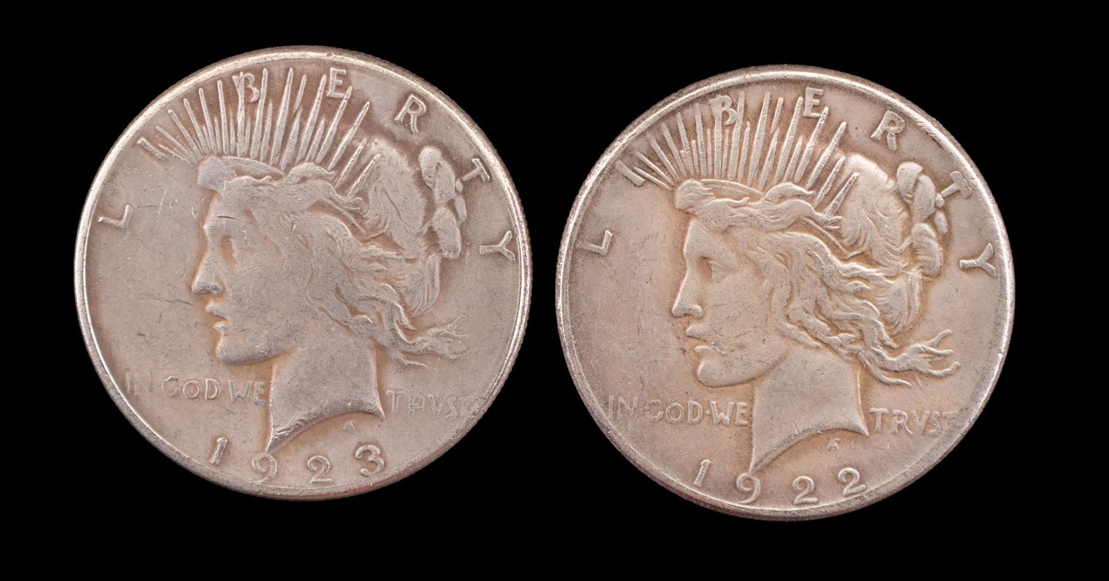 1922 and 1923 Peace Silver Dollars (1 of 2)