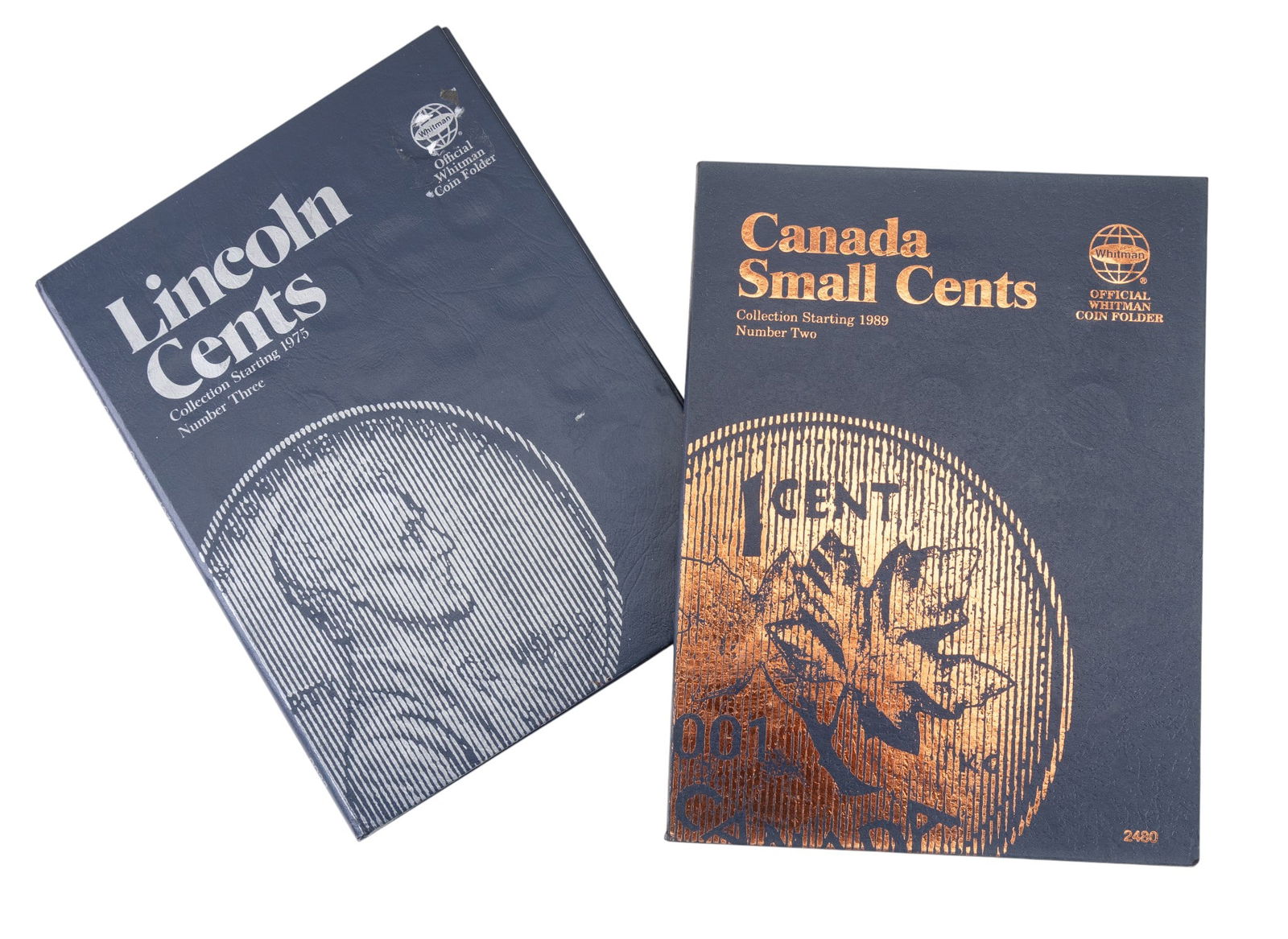 US Lincoln + Canadian Cents Whitman Folders (1 of 17)