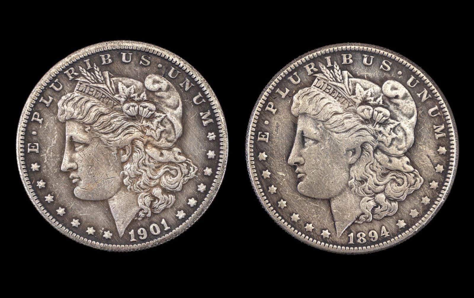 1901-O & 1894-O Morgan Silver Dollars (1 of 2)