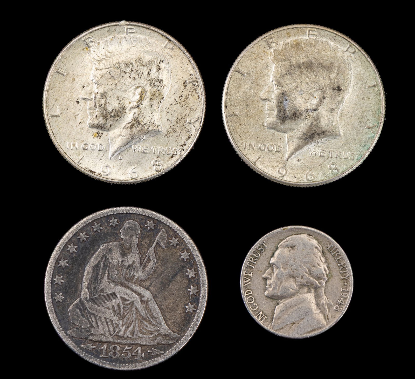 1854(O) Seated Liberty Half Dollar and Coins (1 of 2)