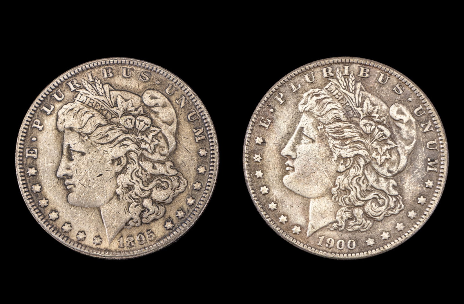 1900S & 1895-O Morgan Silver Dollars (1 of 2)