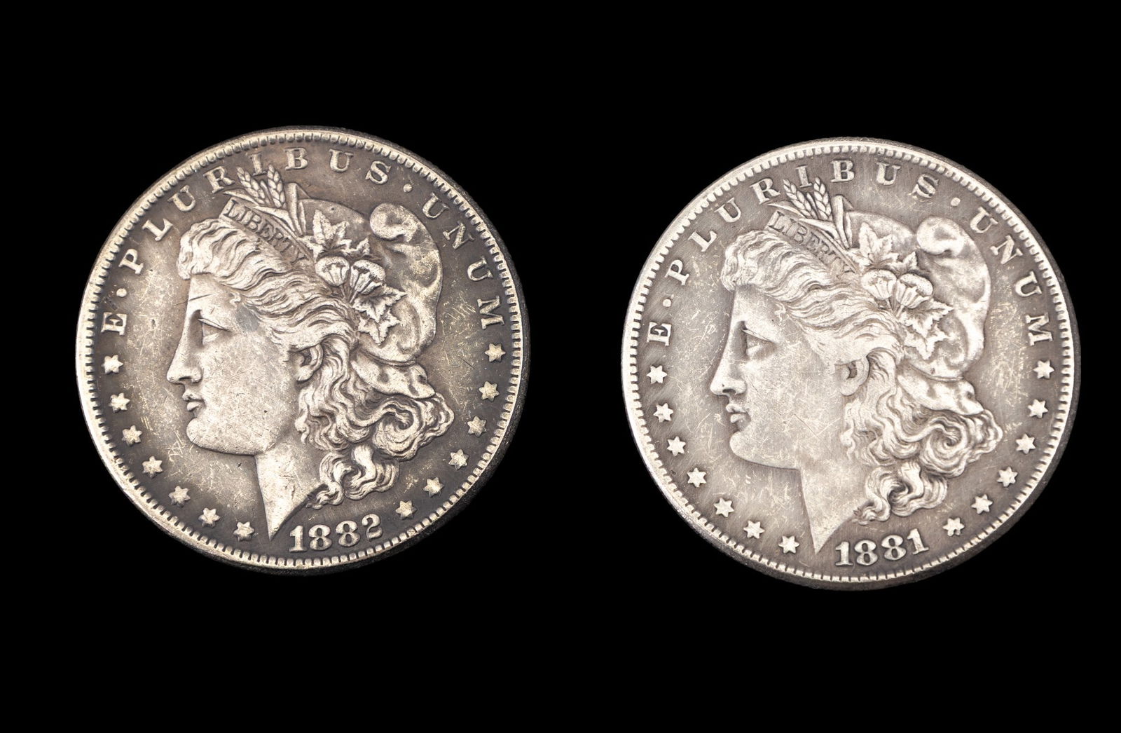 1881-O & 1882-O Morgan Silver Dollars (1 of 2)