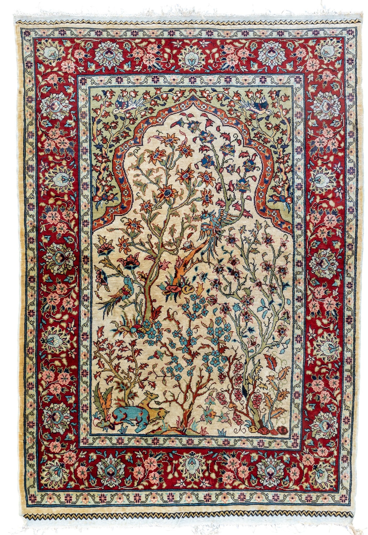 Fine Silk Hereke Rug / Prayer Rug (1 of 7)