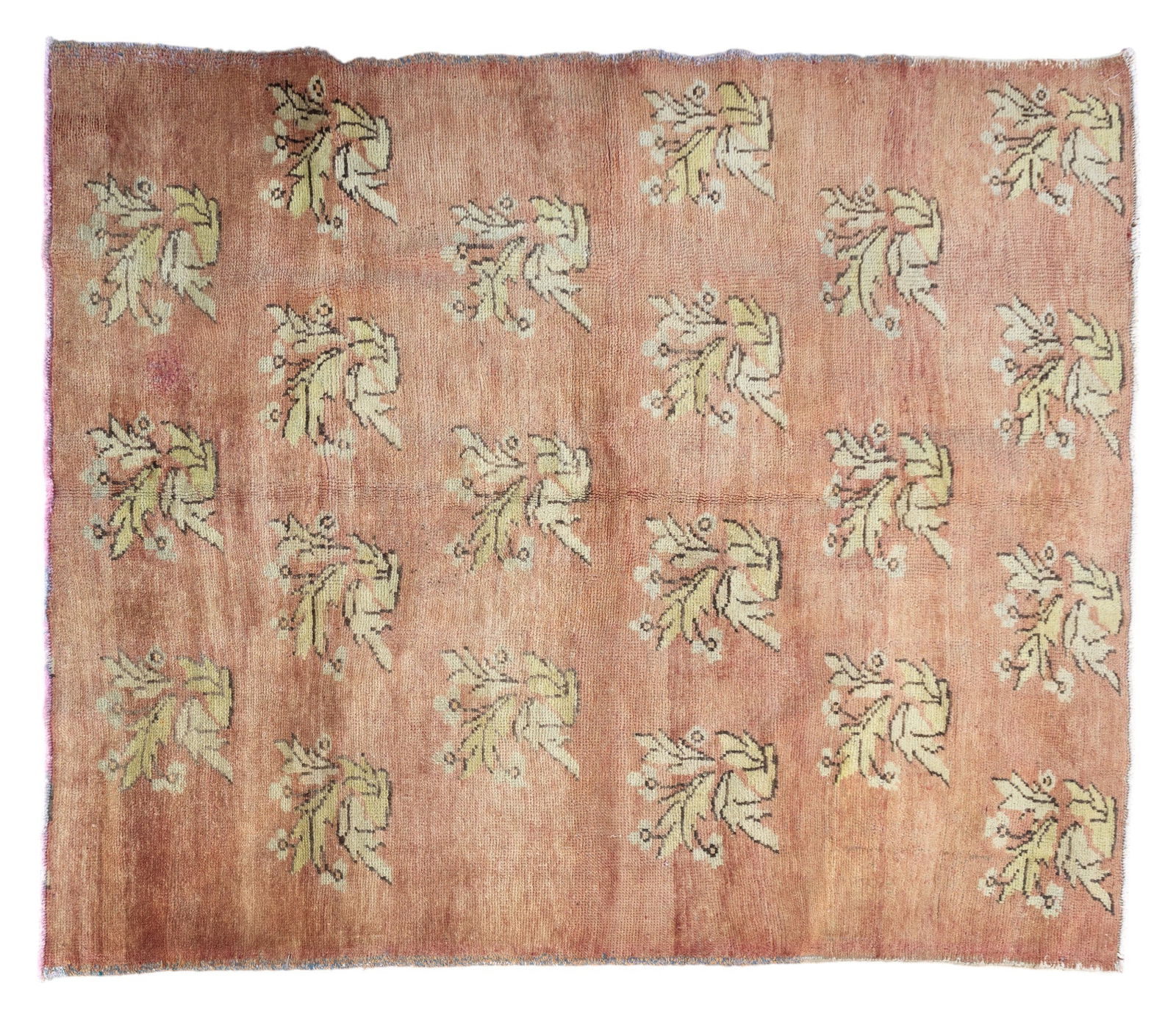 Antique Oushak Rug: Antique Oushak measuring approx. 5' 5" L x 4' 7" W.