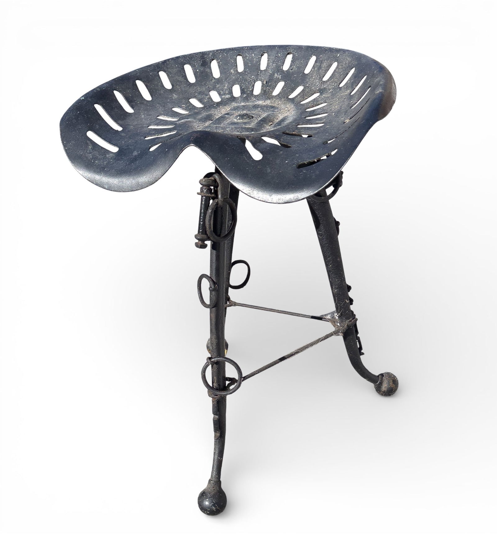 Folk Art Cast Iron Tractor Seat (1 of 3)