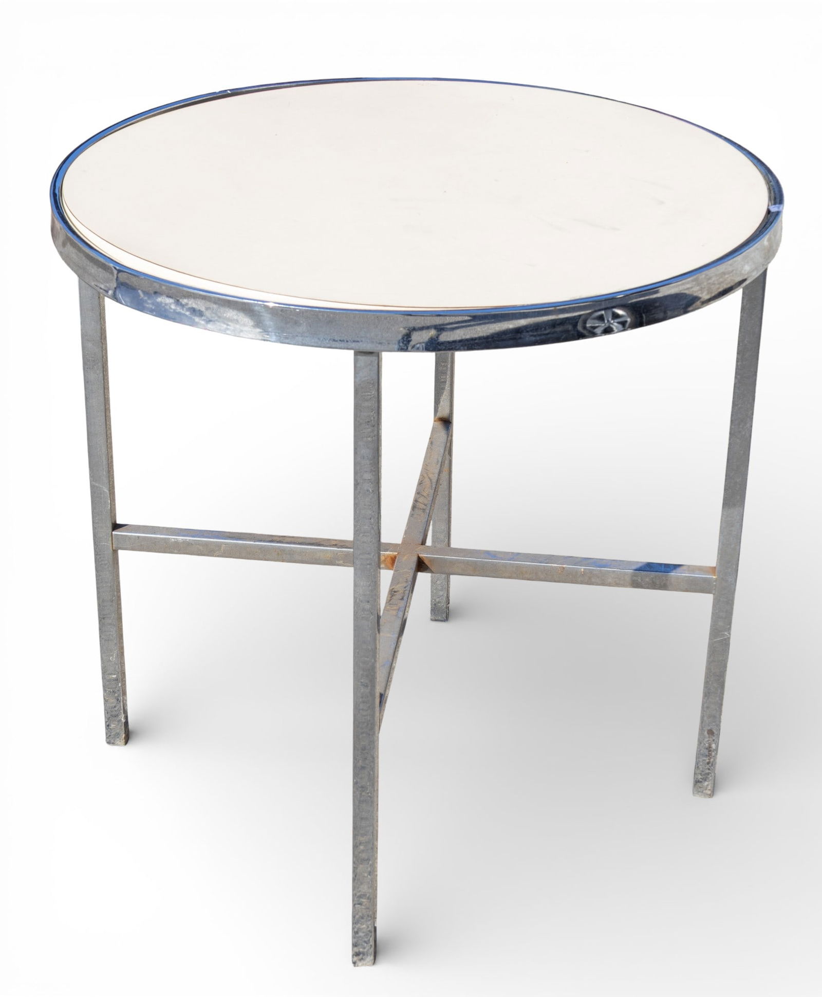 Post Modern Chrome Circle Table (1 of 5)