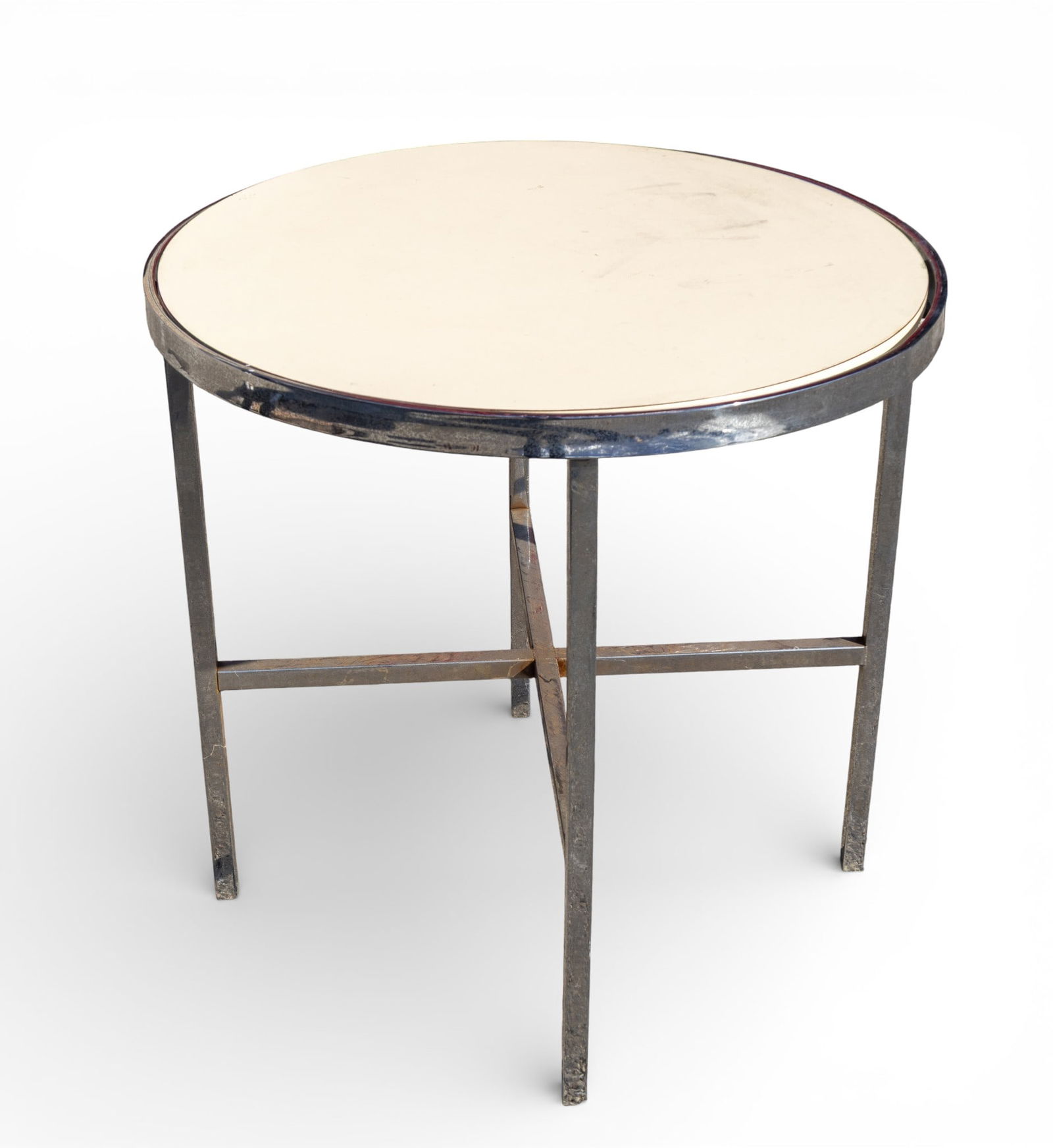 Post Modern Chrome Circle Table - 2