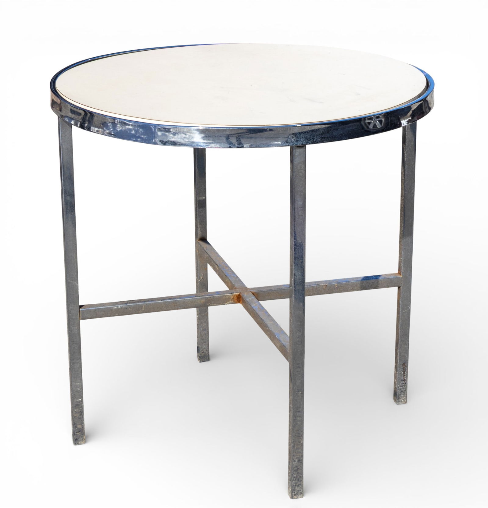 Post Modern Chrome Circle Table - 4