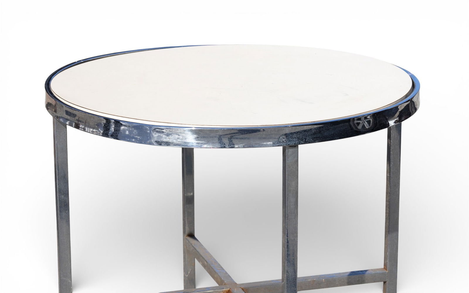 Post Modern Chrome Circle Table - 5
