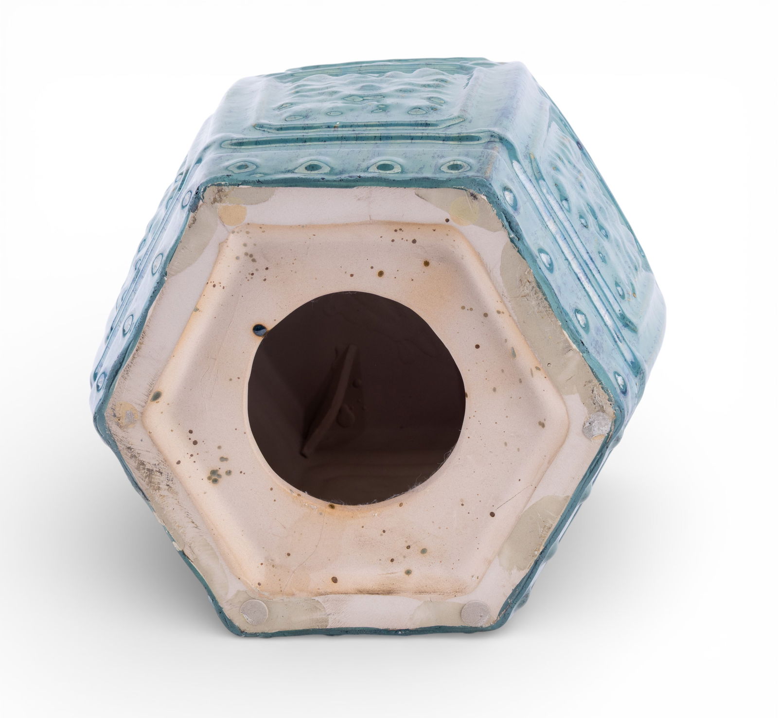 Glazed Ceramic Hexagonal Garden Stool - 9