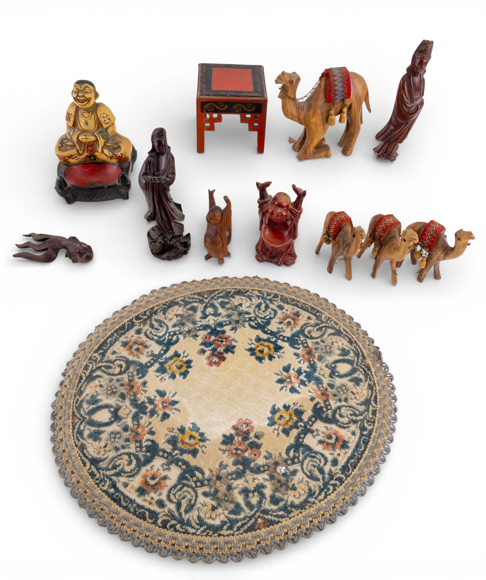 Asian Figural w/ Camels, Budhai + Textile Mat (1 of 20)