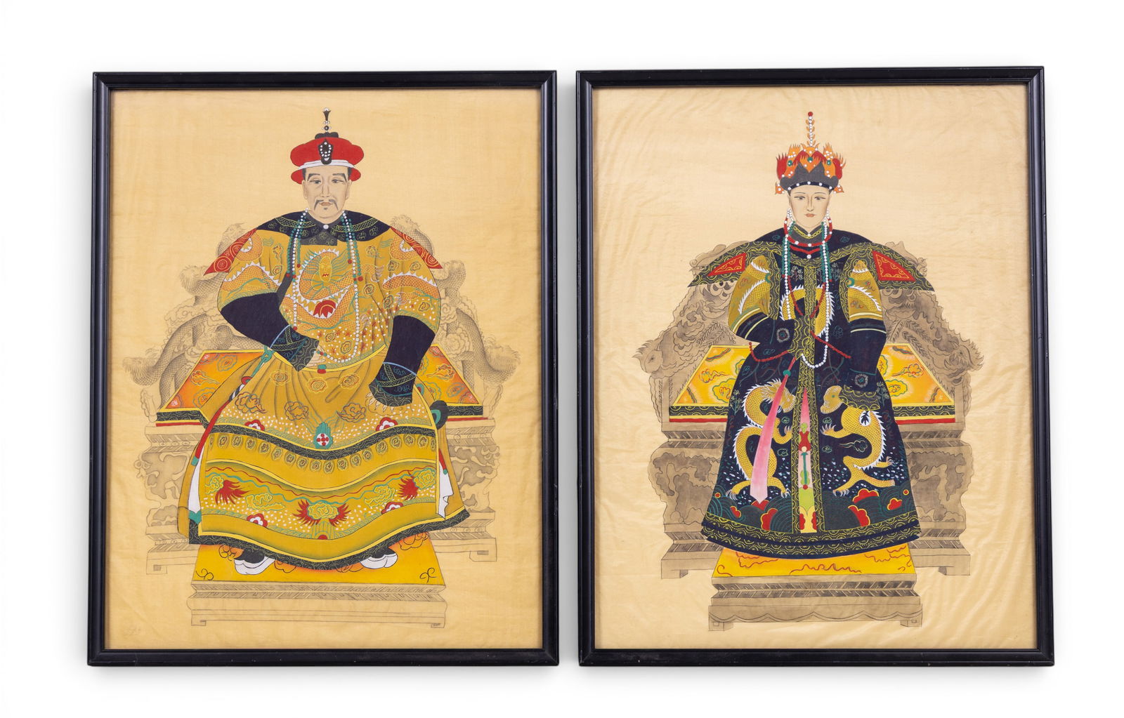 Vintage Silk Chinese Ancestor Paintings on Silk (1 of 7)