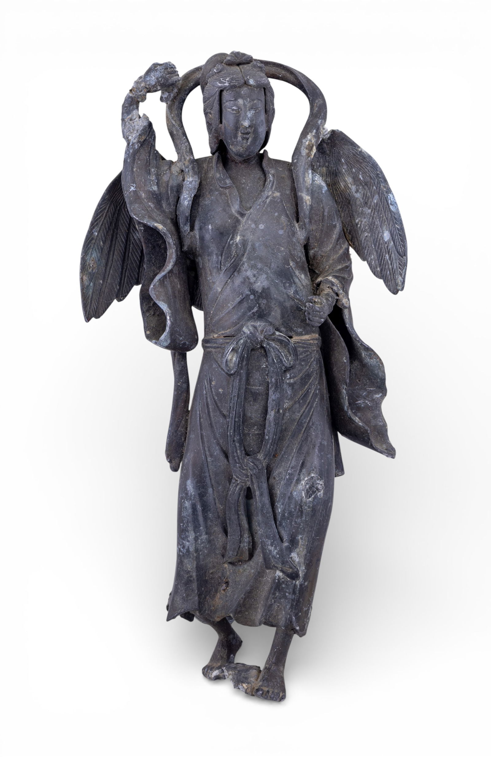 Early Asian Cast Metal Figural Statue (1 of 9)