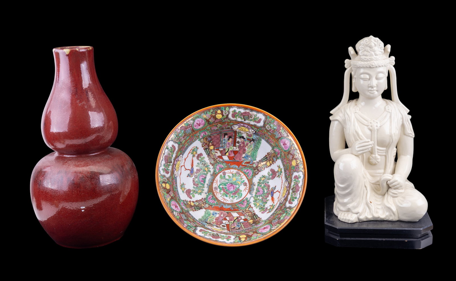 Famille Rose Bowl, Oxblood Vase, Statuette (1 of 20)