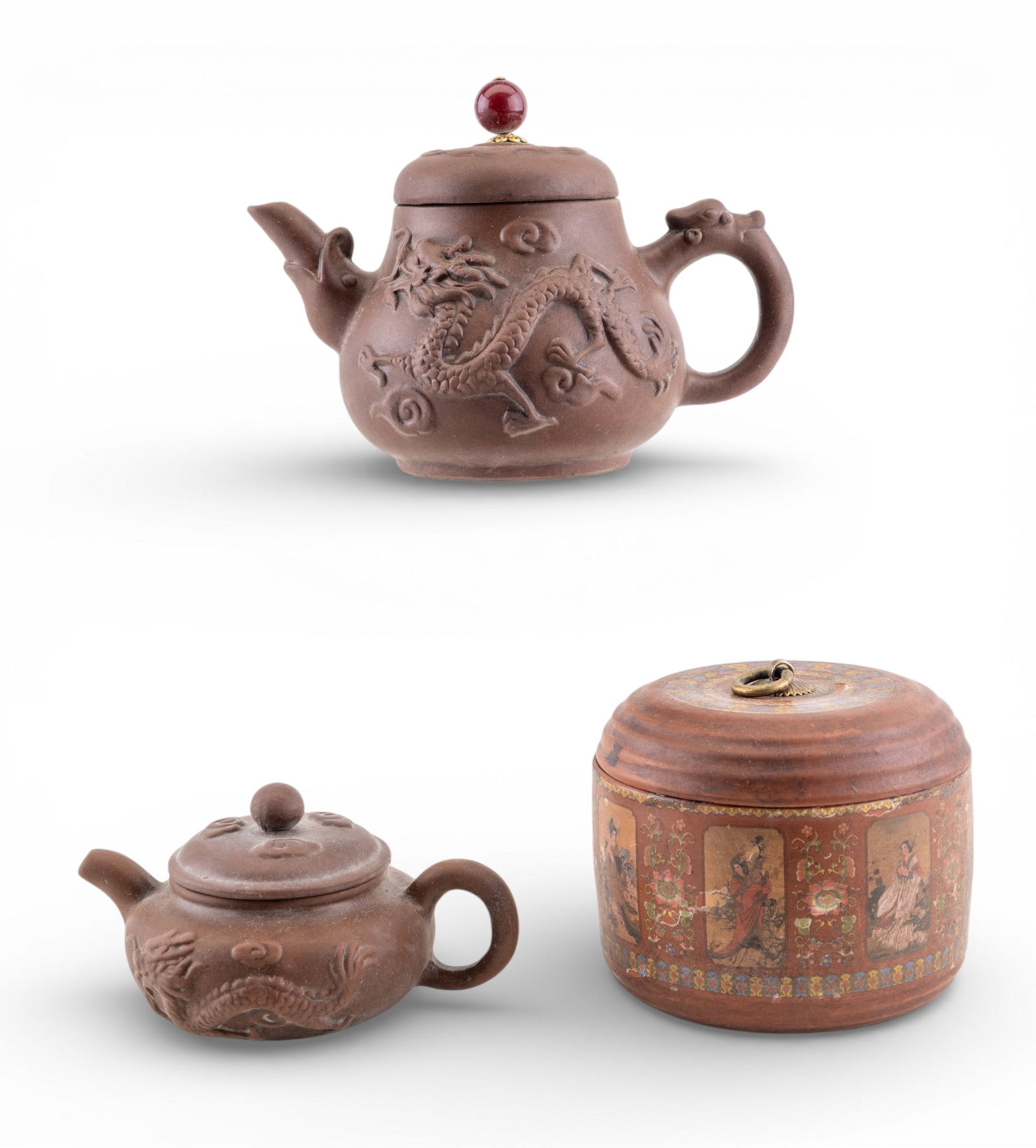 Chinese Yixing Clay Teapots and Jar (1 of 18)
