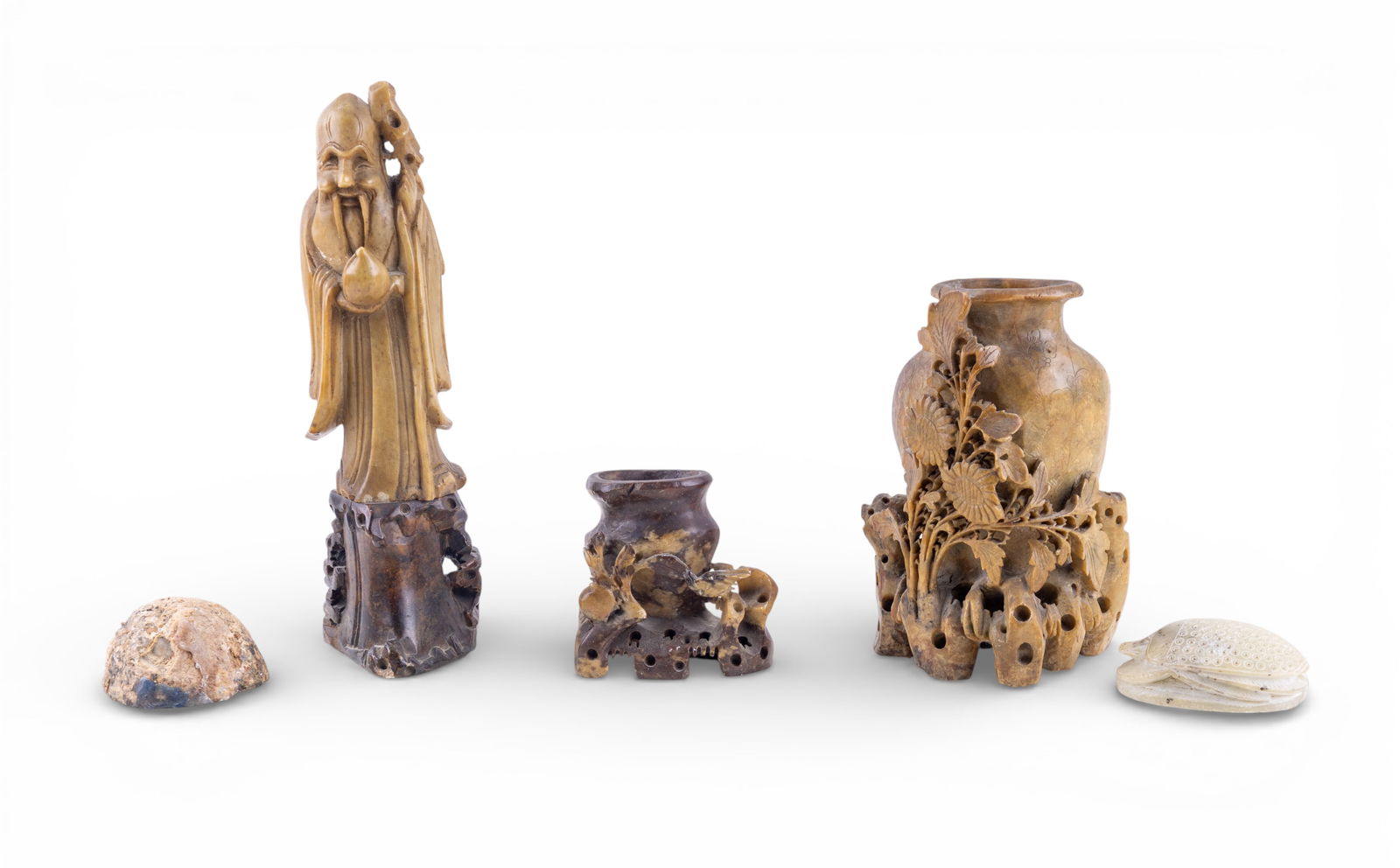 Carved Soapstone Figures, Medallions (1 of 10)