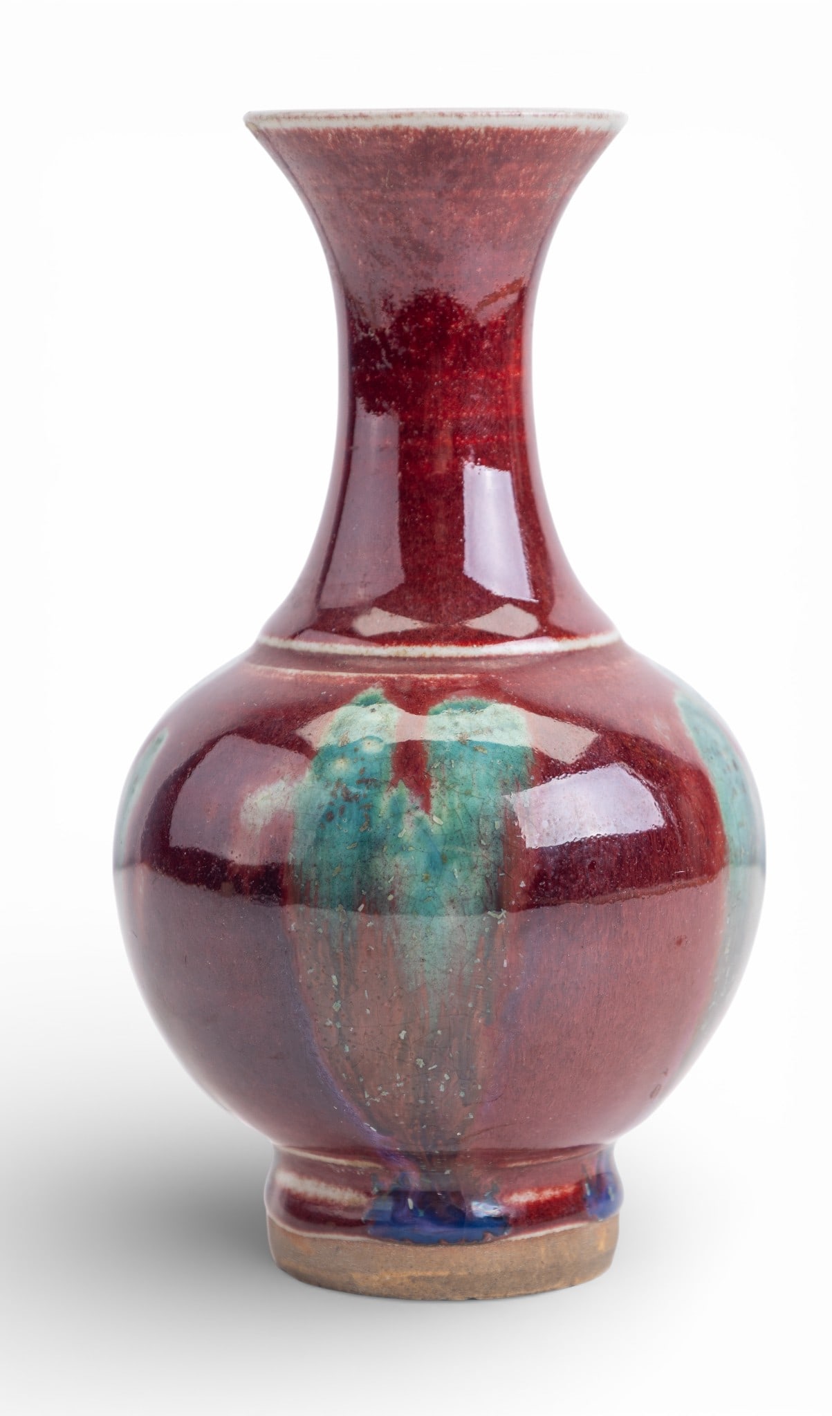 Chinese Flambe-Glazed Porcelain Vase (1 of 8)