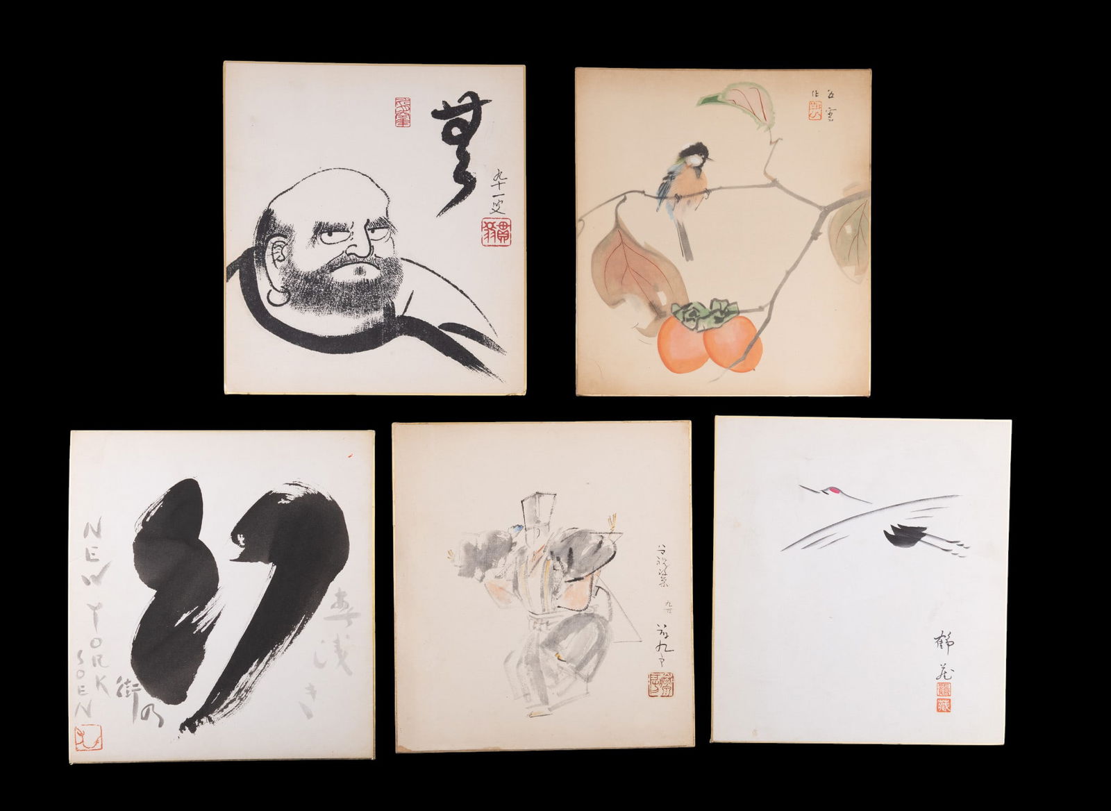 Japanese Inkwash and Watercolor Panels (1 of 11)