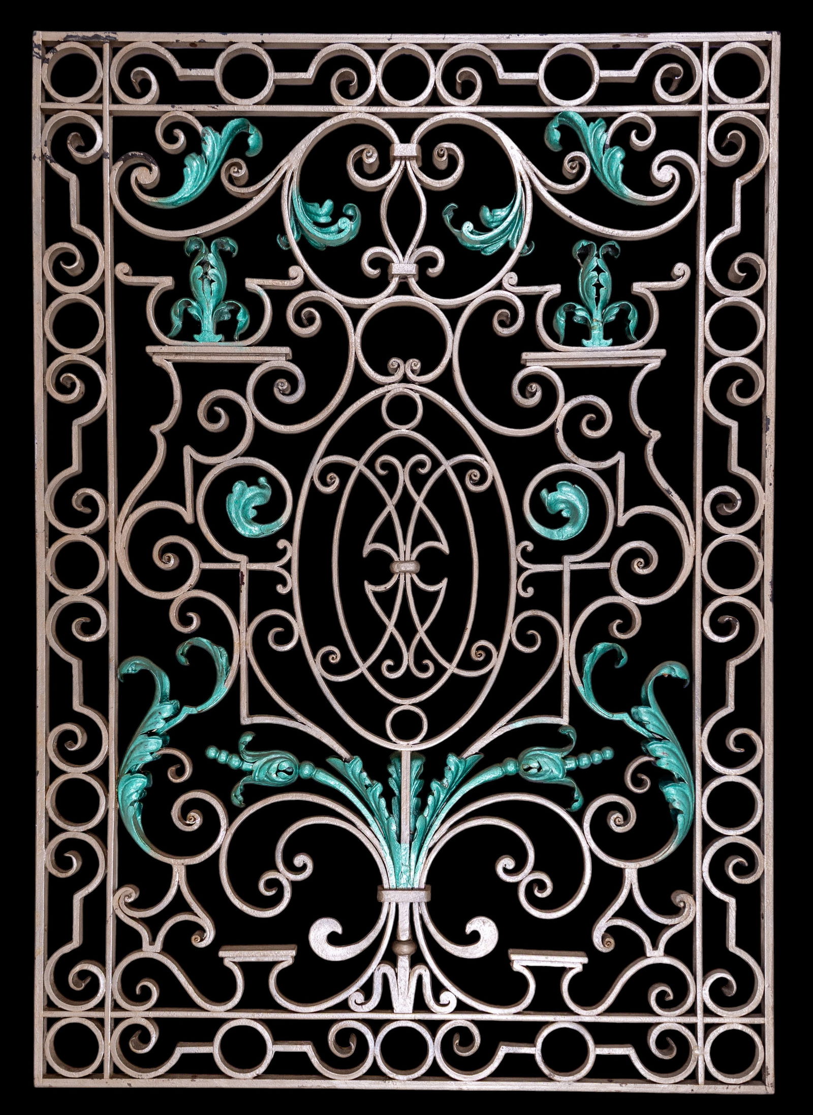 Antique Wrought Iron Art Deco Gate Panel (1 of 7)