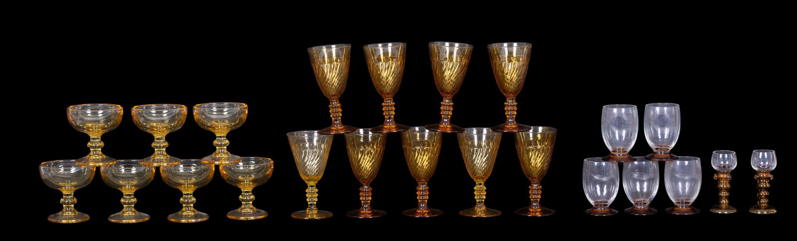 Vintage Amber Glass Stemware (1 of 5)