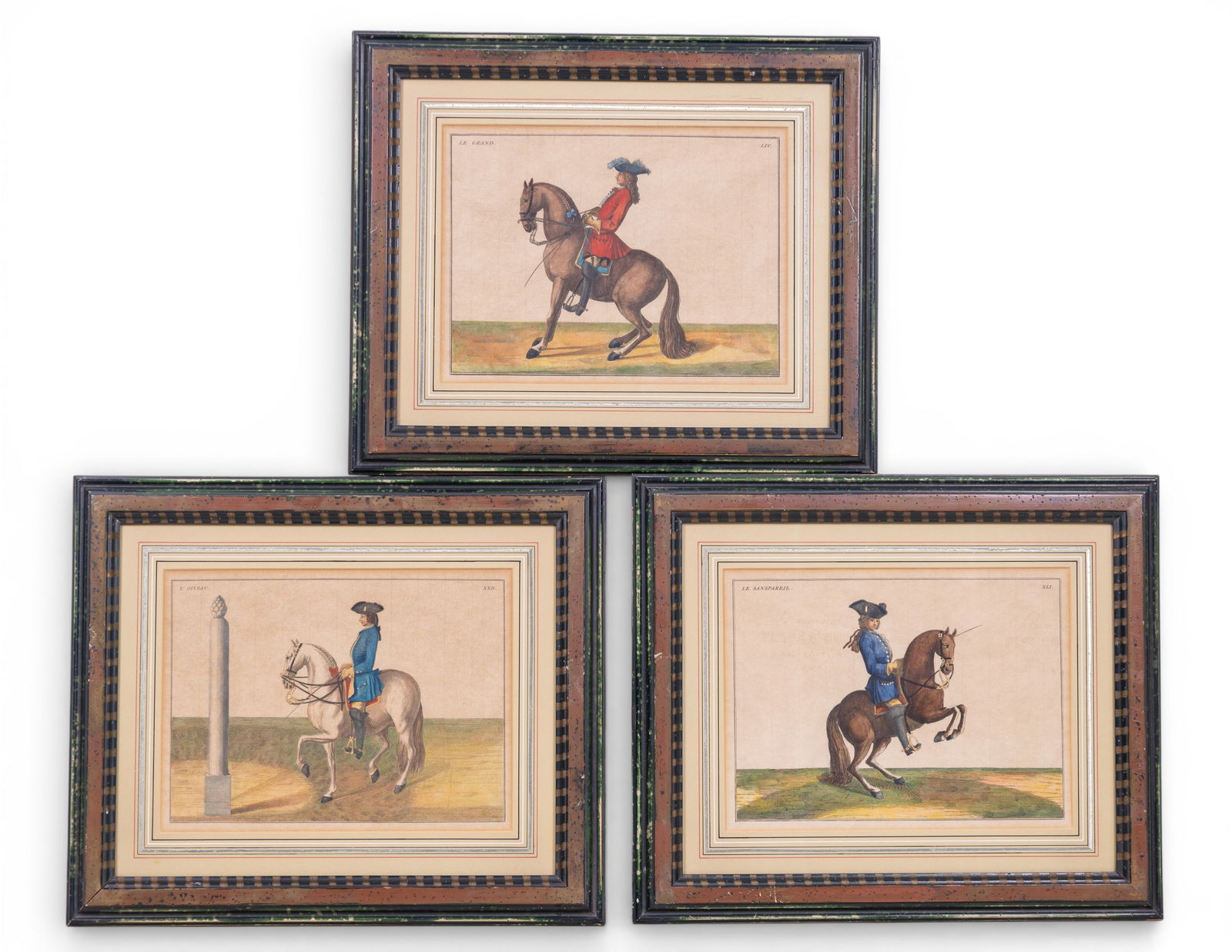 Framed Colored Equestrian Lithographs (3) (1 of 12)