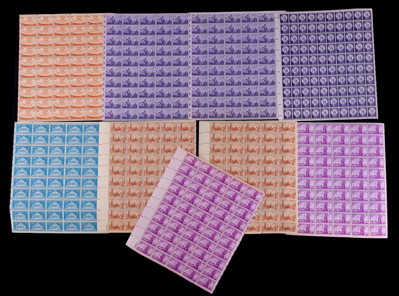 U.S. 3-Cent Stamp Sheets, 1953-1954 (1 of 17)