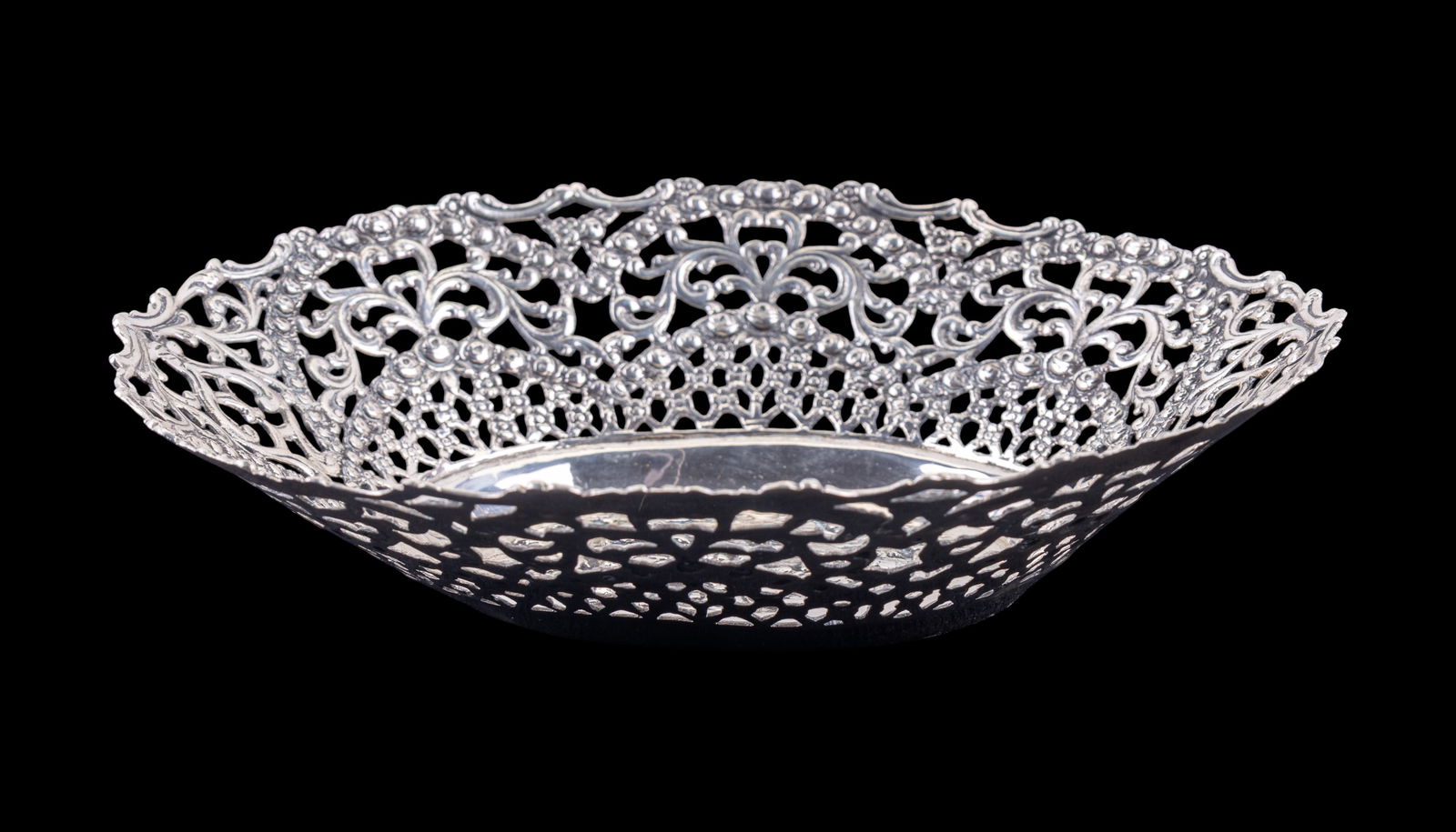 Continental 800 Silver Pierced Oval Dish (1 of 7)