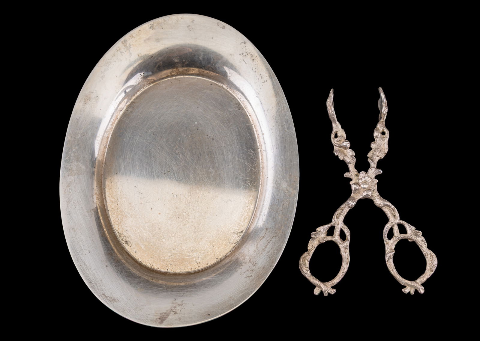 Sterling Silver Sugar Nips and Tray (1 of 13)