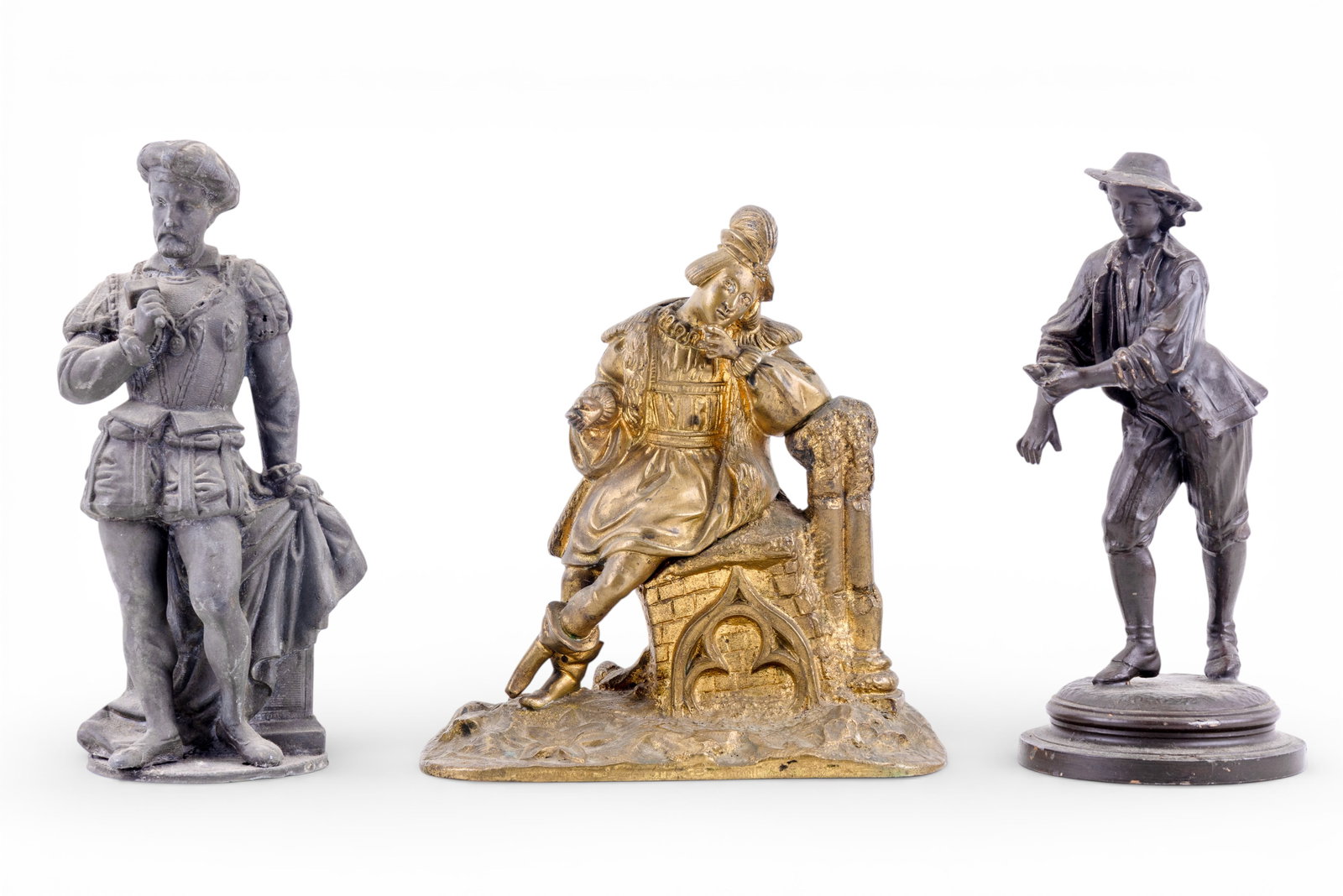 Cast Metal Figural Sculptures (3pcs) (1 of 4)