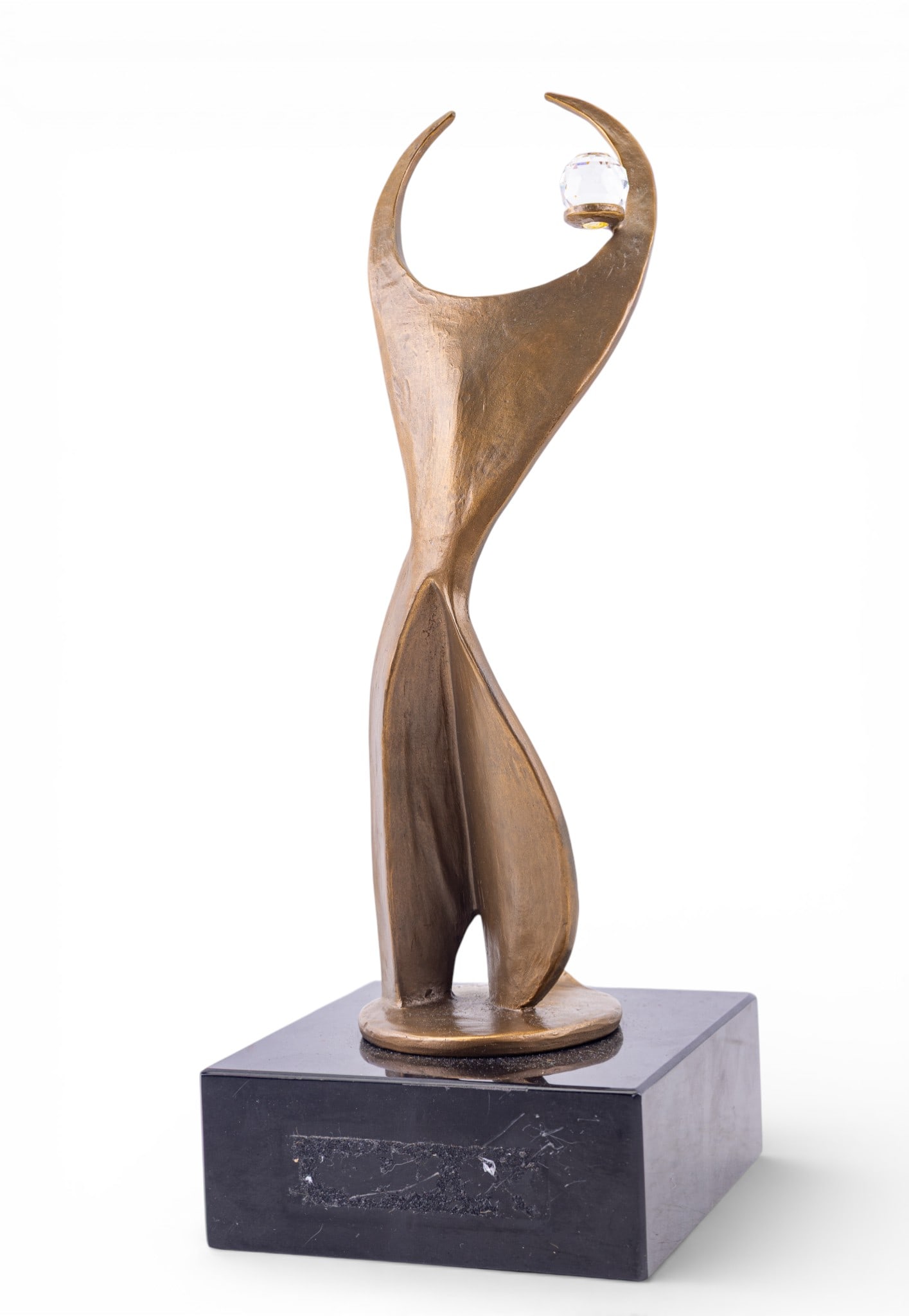 Abstract Bronze Sculpture, Signed L Ackley, 1983 (1 of 10)